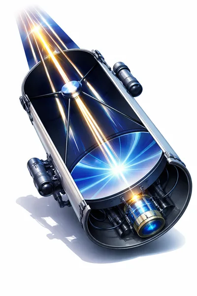 Cutaway Illustration Of A Reflecting Telescope Optical System
