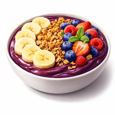 Acai Bowl With Fresh Fruit And Granola
