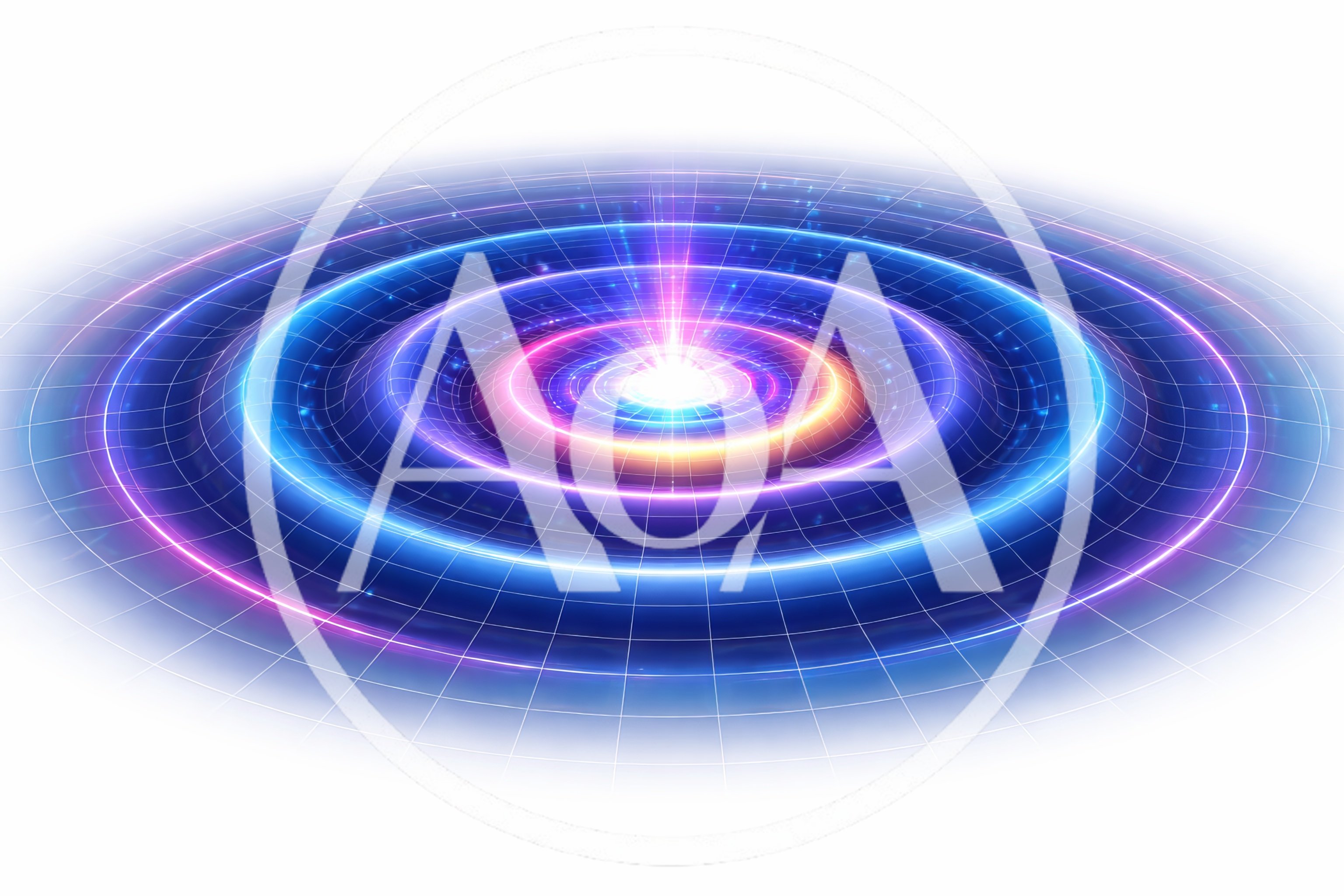 Abstract Digital Ripple Effect With Glowing Light Waves