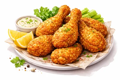 Crispy Fried Chicken Drumsticks With Dipping Sauce