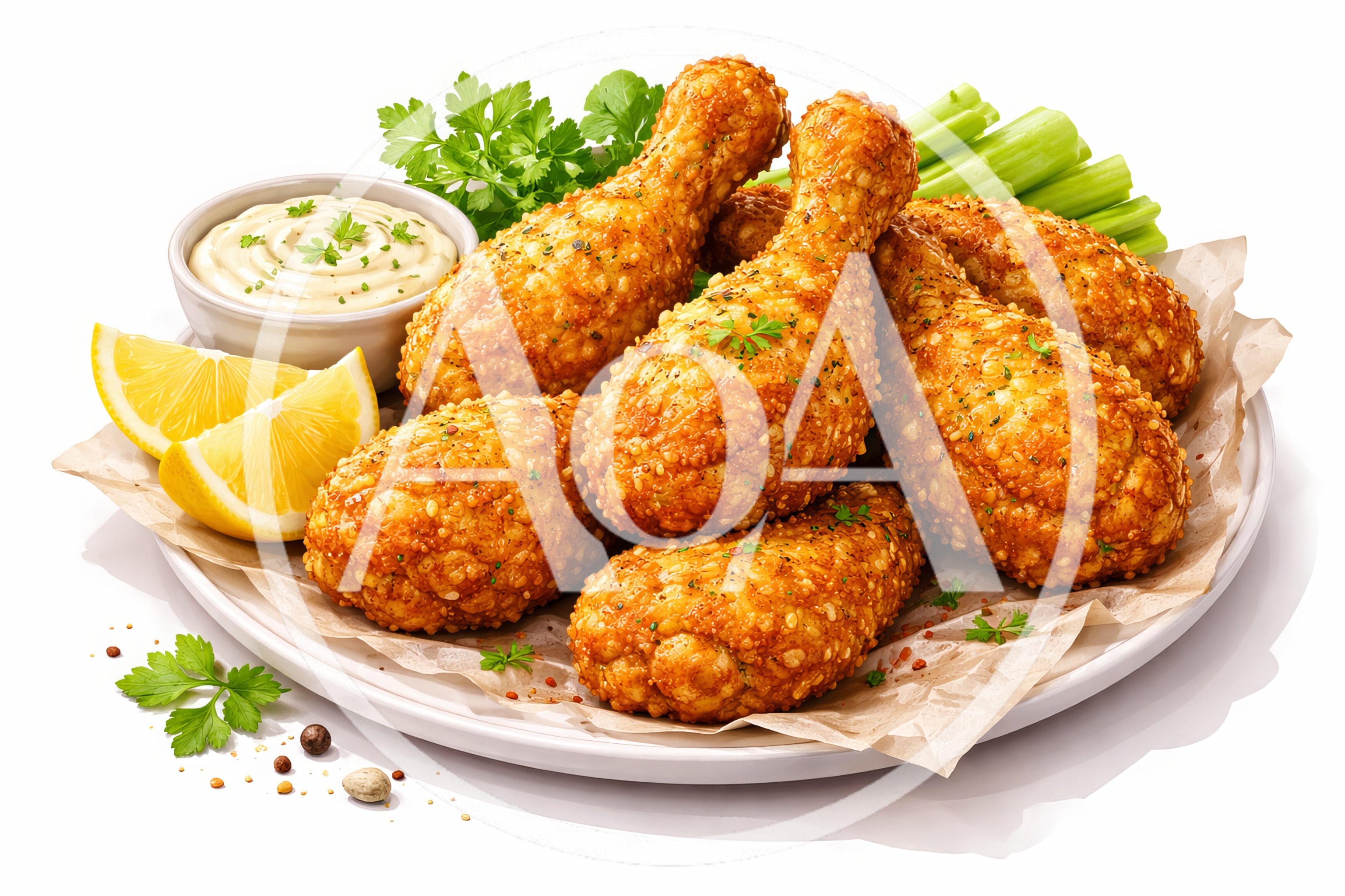 Crispy Fried Chicken Drumsticks With Dipping Sauce