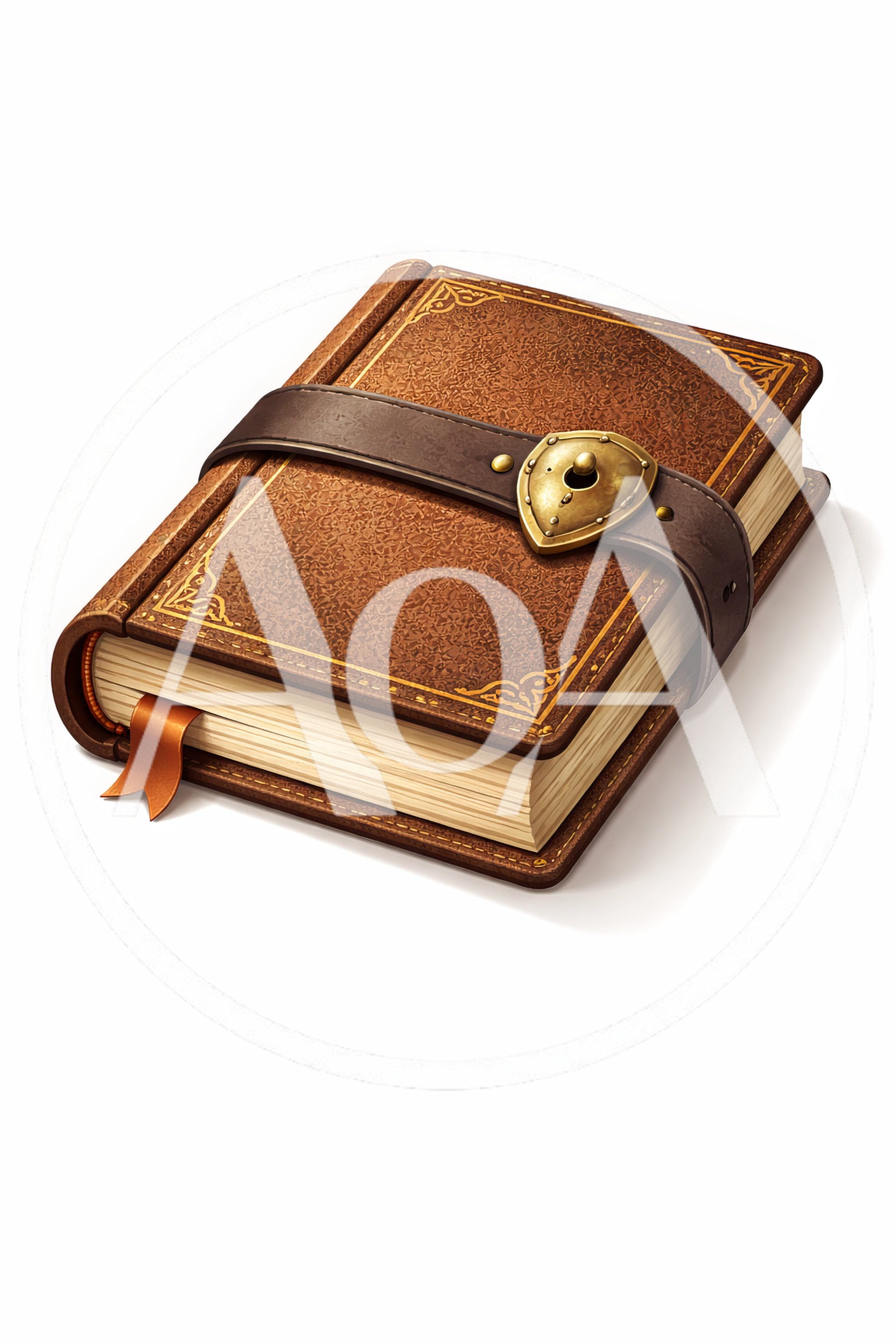 Antique Leather Bound Book With Brass Lock