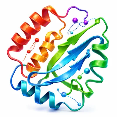 3D Protein Structure Model With Molecular Interactions