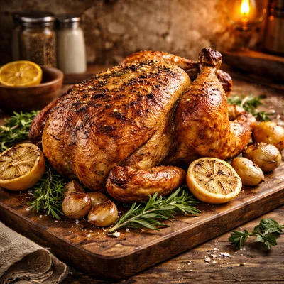 Roasted Whole Chicken With Herbs And Lemon