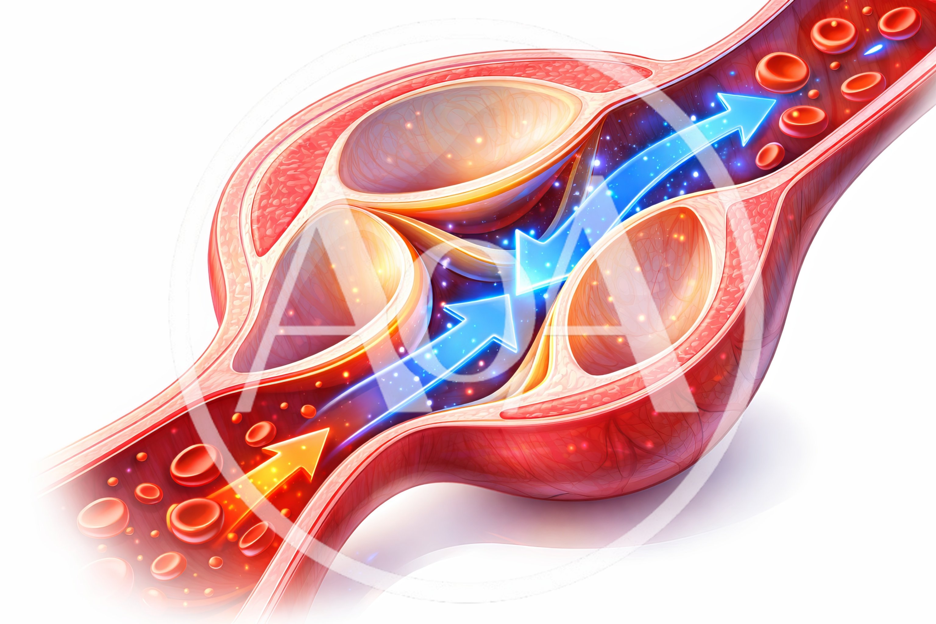 3D Medical Illustration Of Human Heart Valve Function