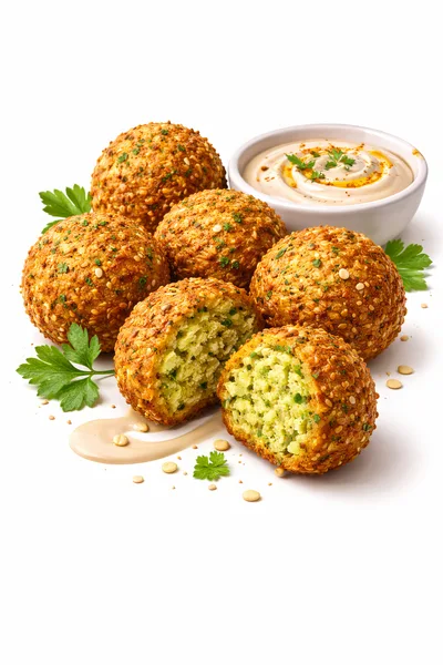 Crispy Falafel Balls With Tahini Sauce