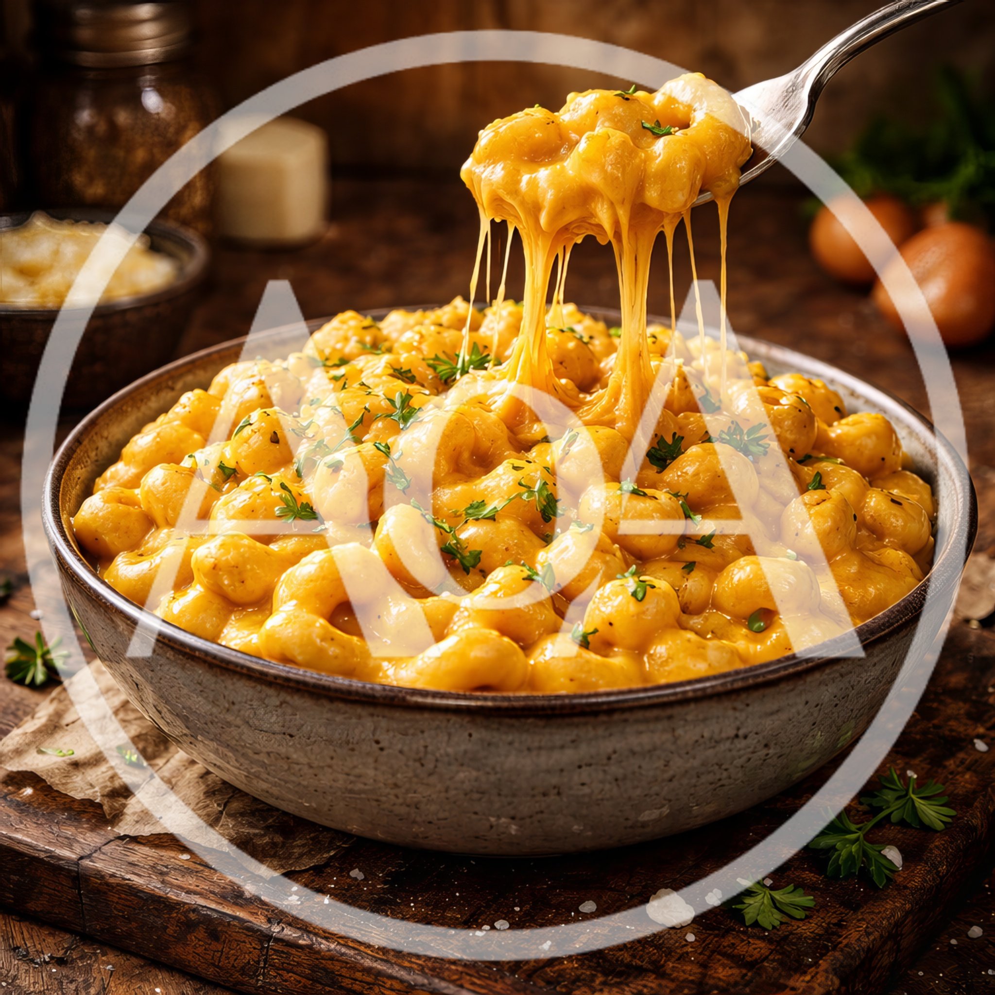 Creamy Macaroni and Cheese in a Rustic Bowl