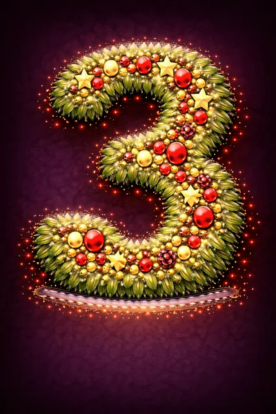 Christmas Wreath Number Three Decoration