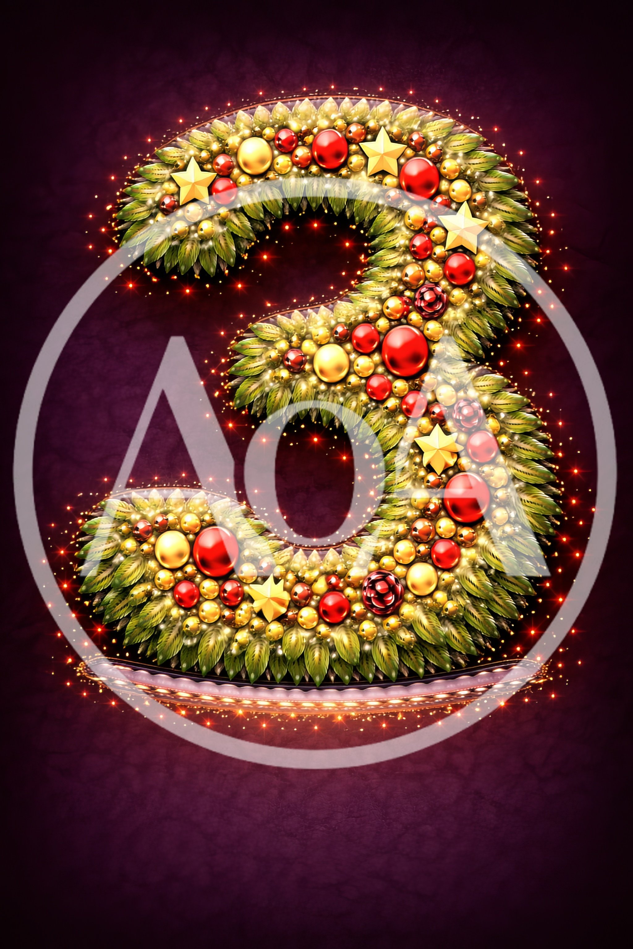 Christmas Wreath Number Three Decoration