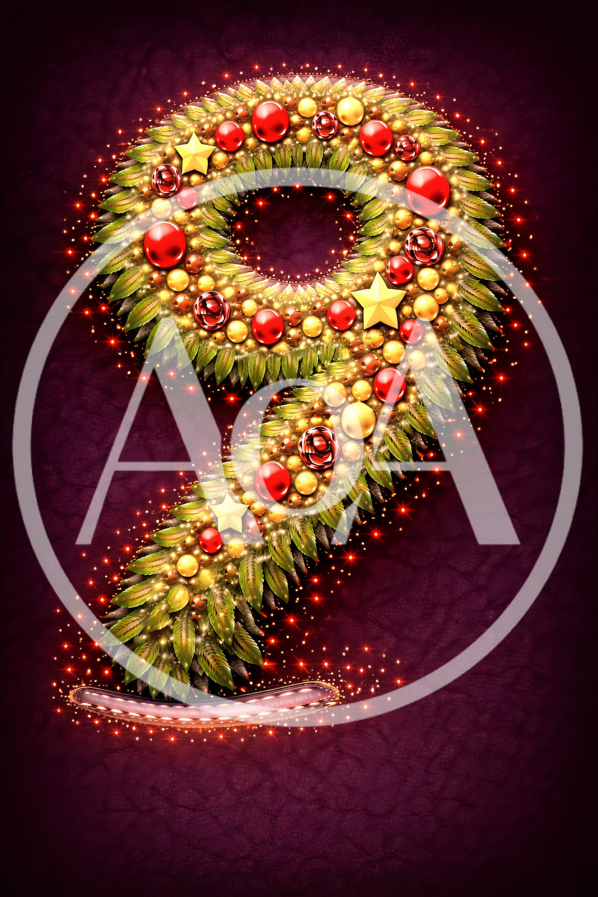 Christmas Wreath Number Nine Decoration