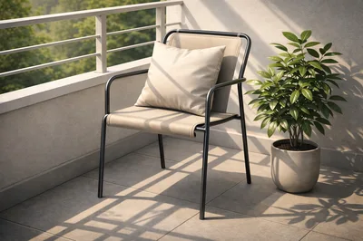 Modern Balcony Chair With Potted Plant