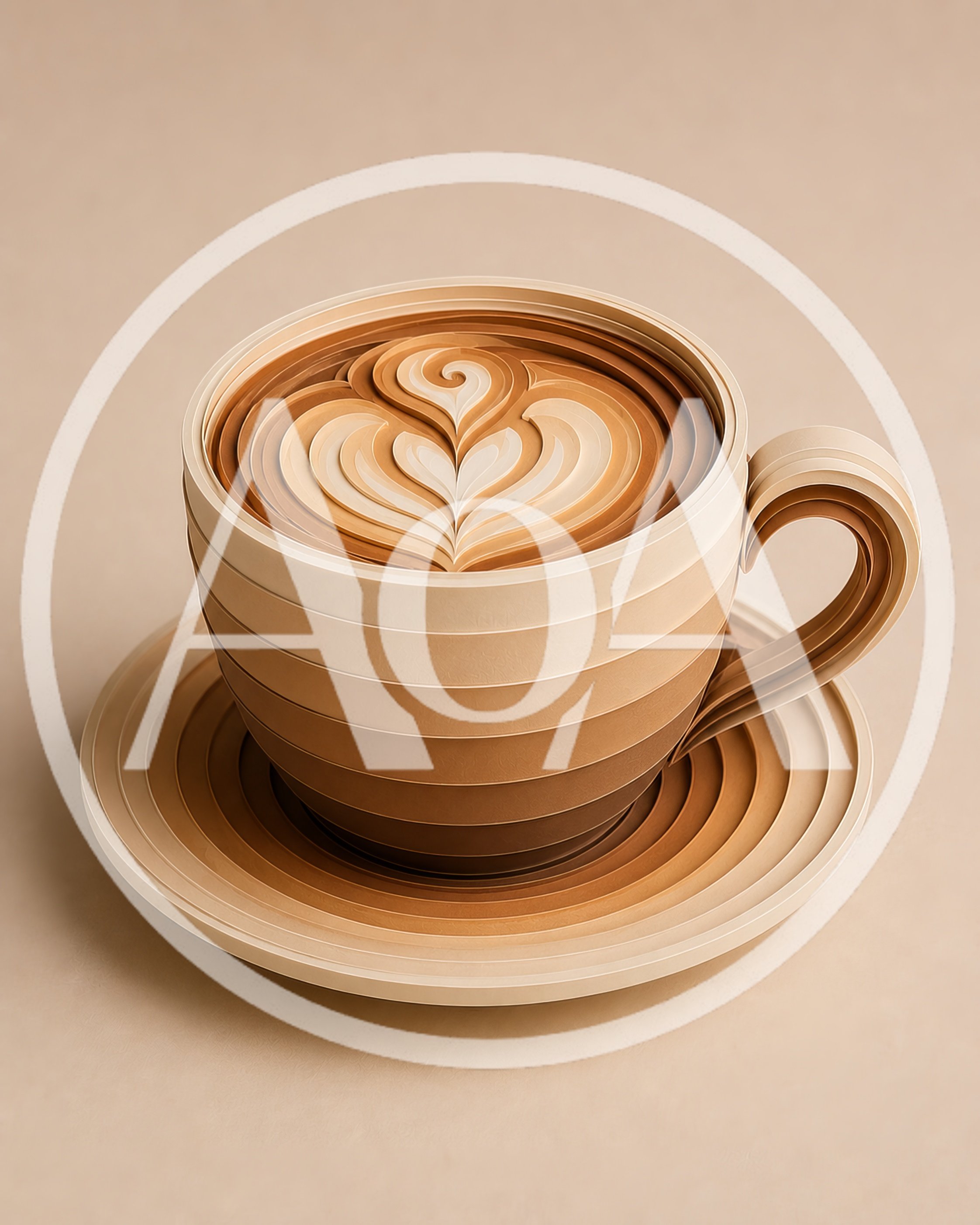 Paper Quilling Art Of A Coffee Cup