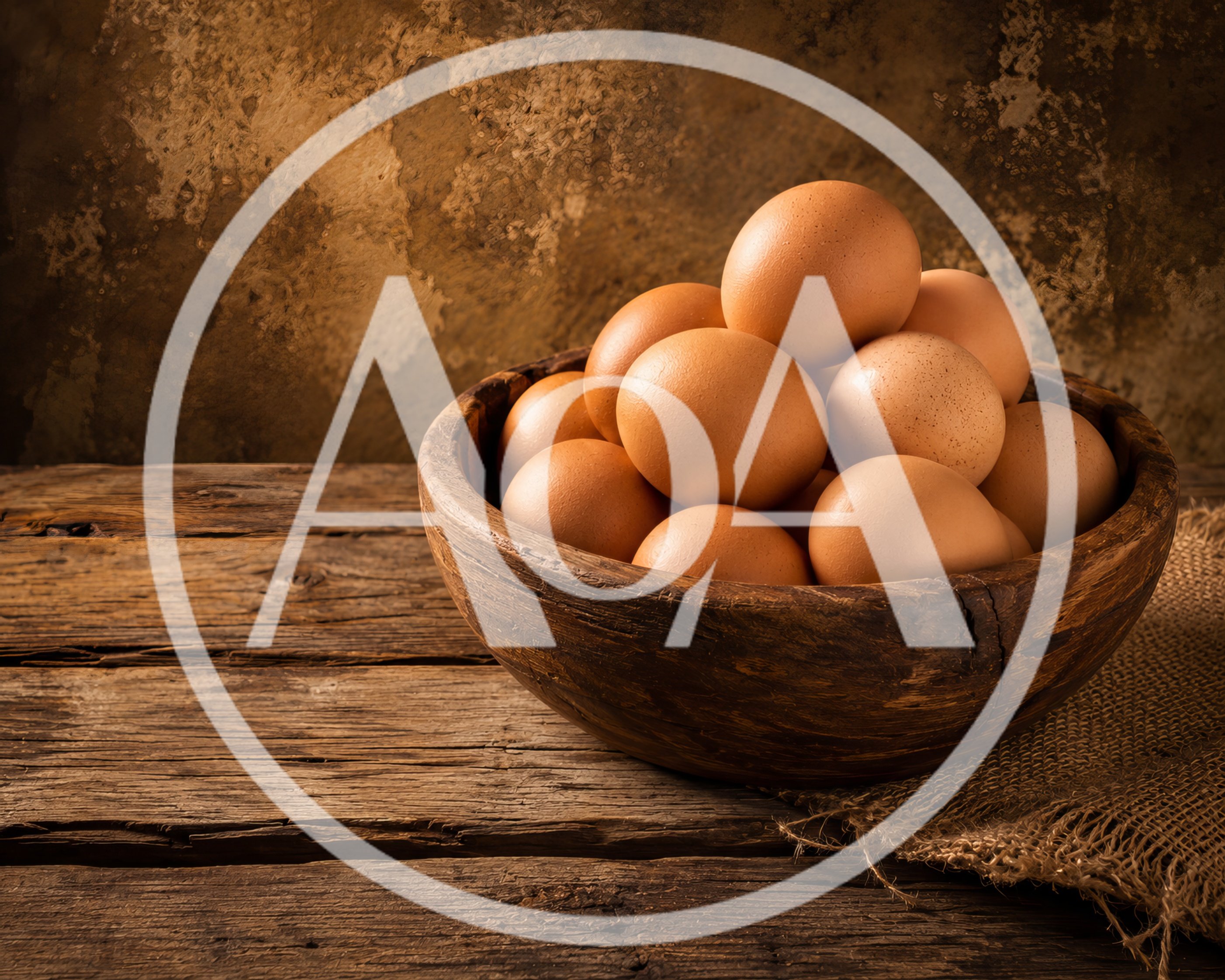 Fresh Brown Eggs In A Rustic Wooden Bowl