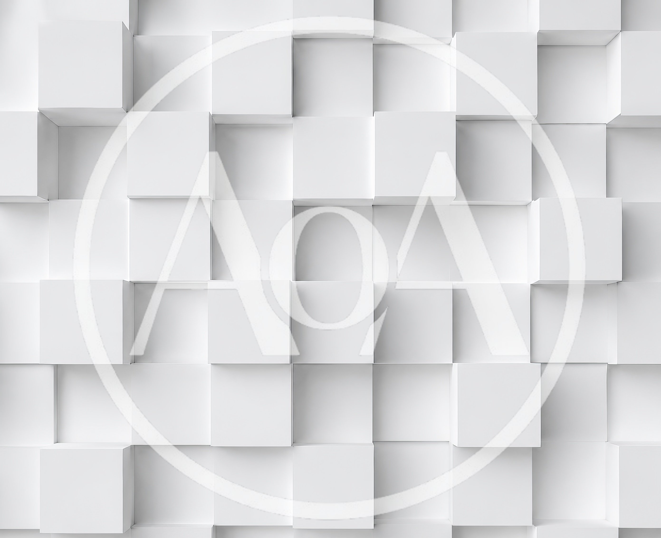 Abstract White 3D Cubes Wall Background