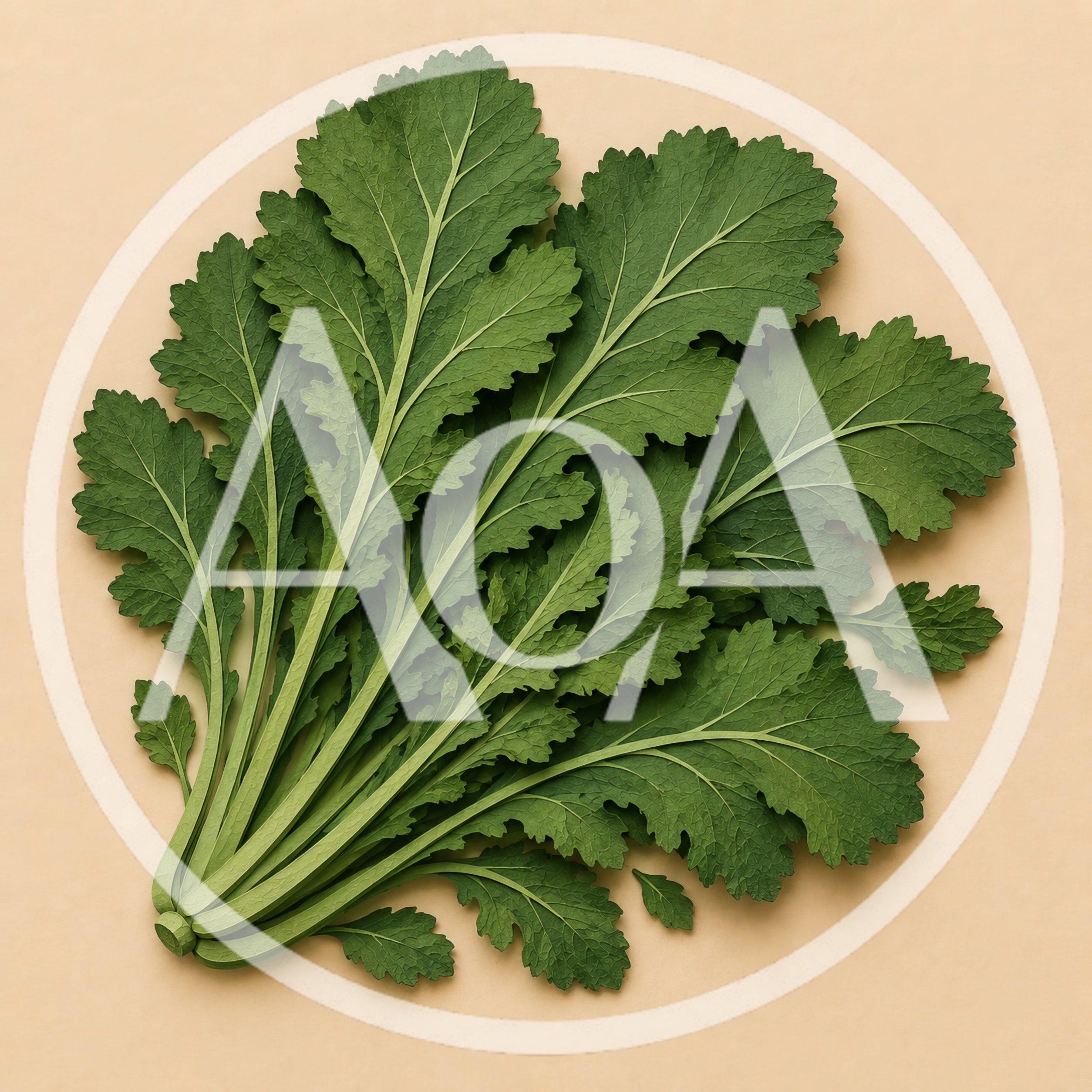 Fresh Green Mustard Greens Bunch
