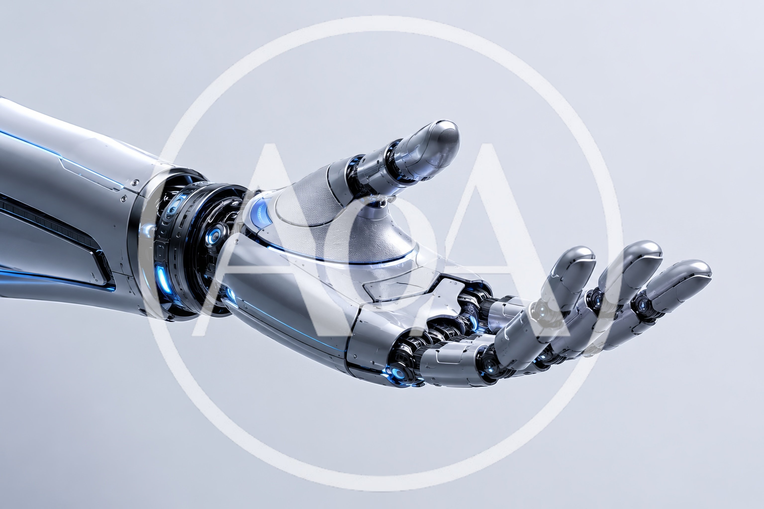 Futuristic Robotic Hand Reaching Out