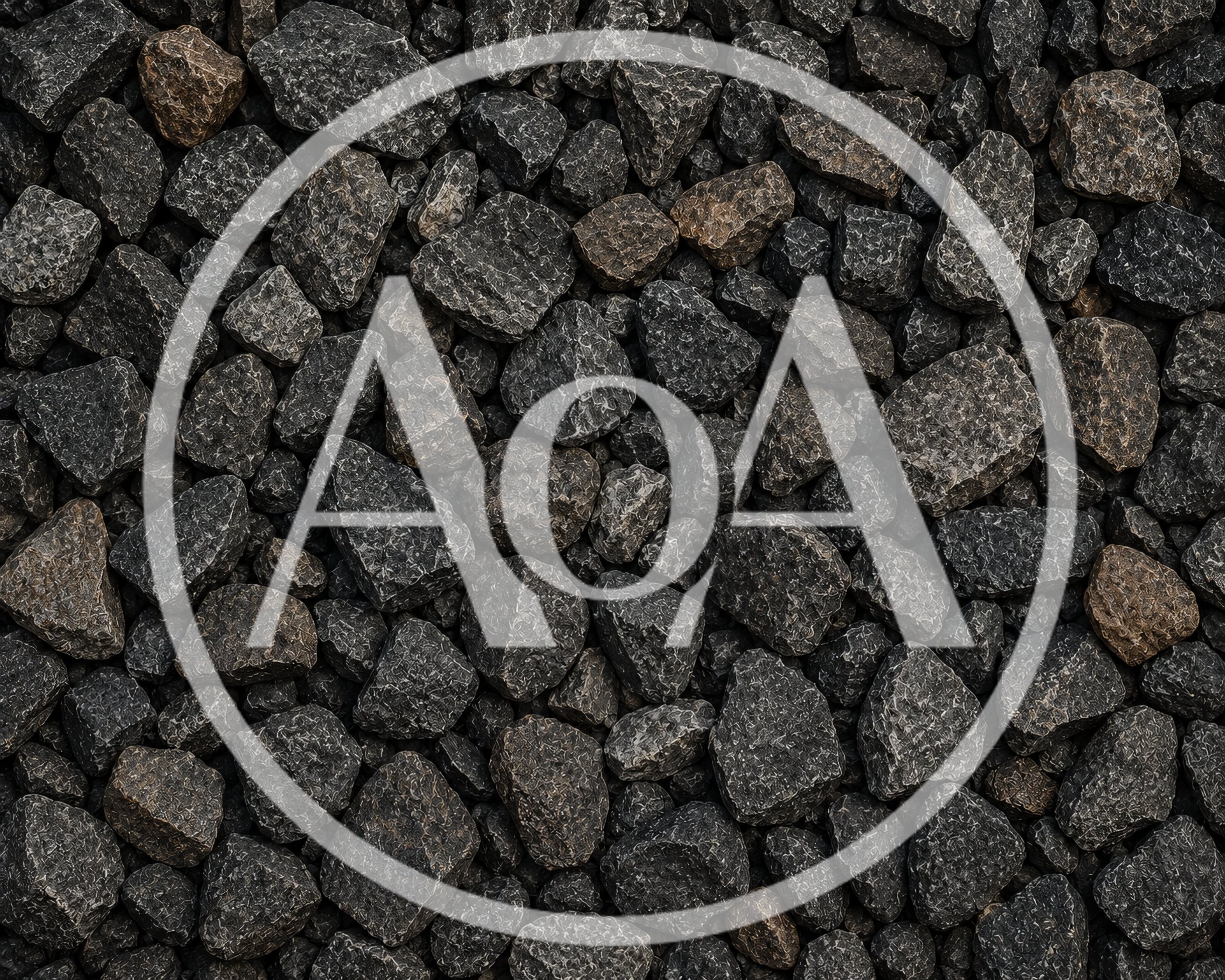 Top Down View Of Crushed Dark Grey Gravel