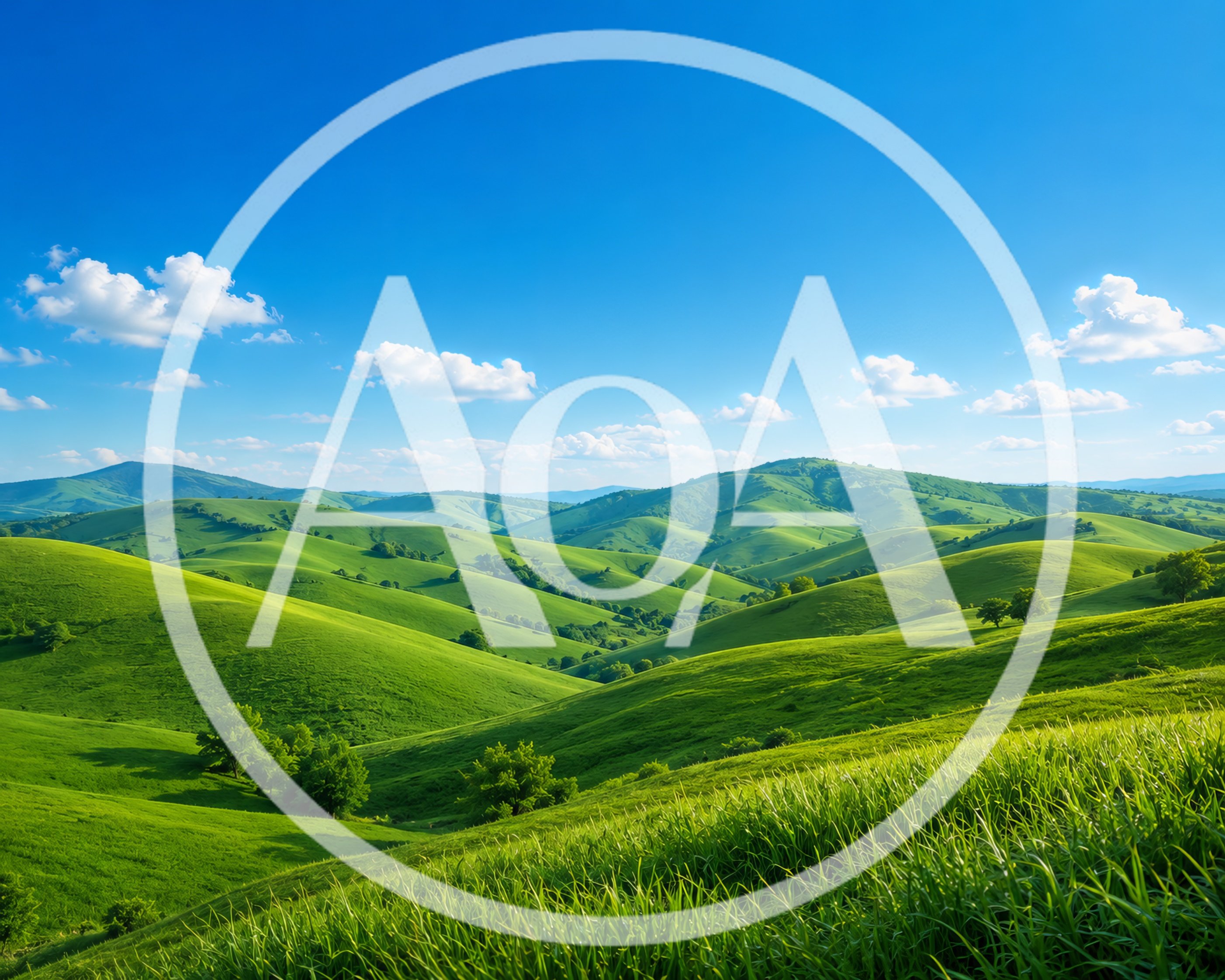 Rolling Green Hills Under A Bright Blue Sky