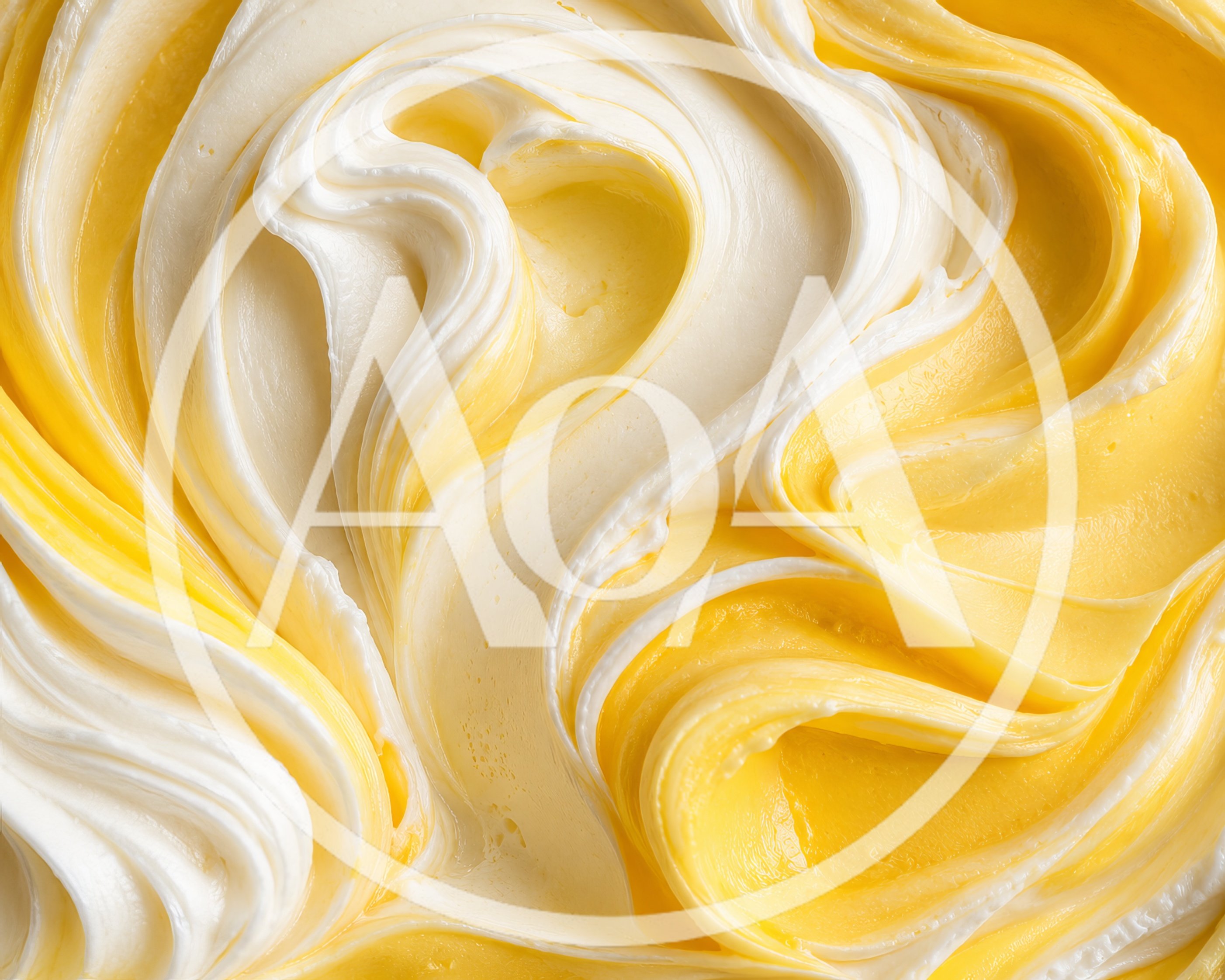 Swirled Lemon And Vanilla Cream Texture