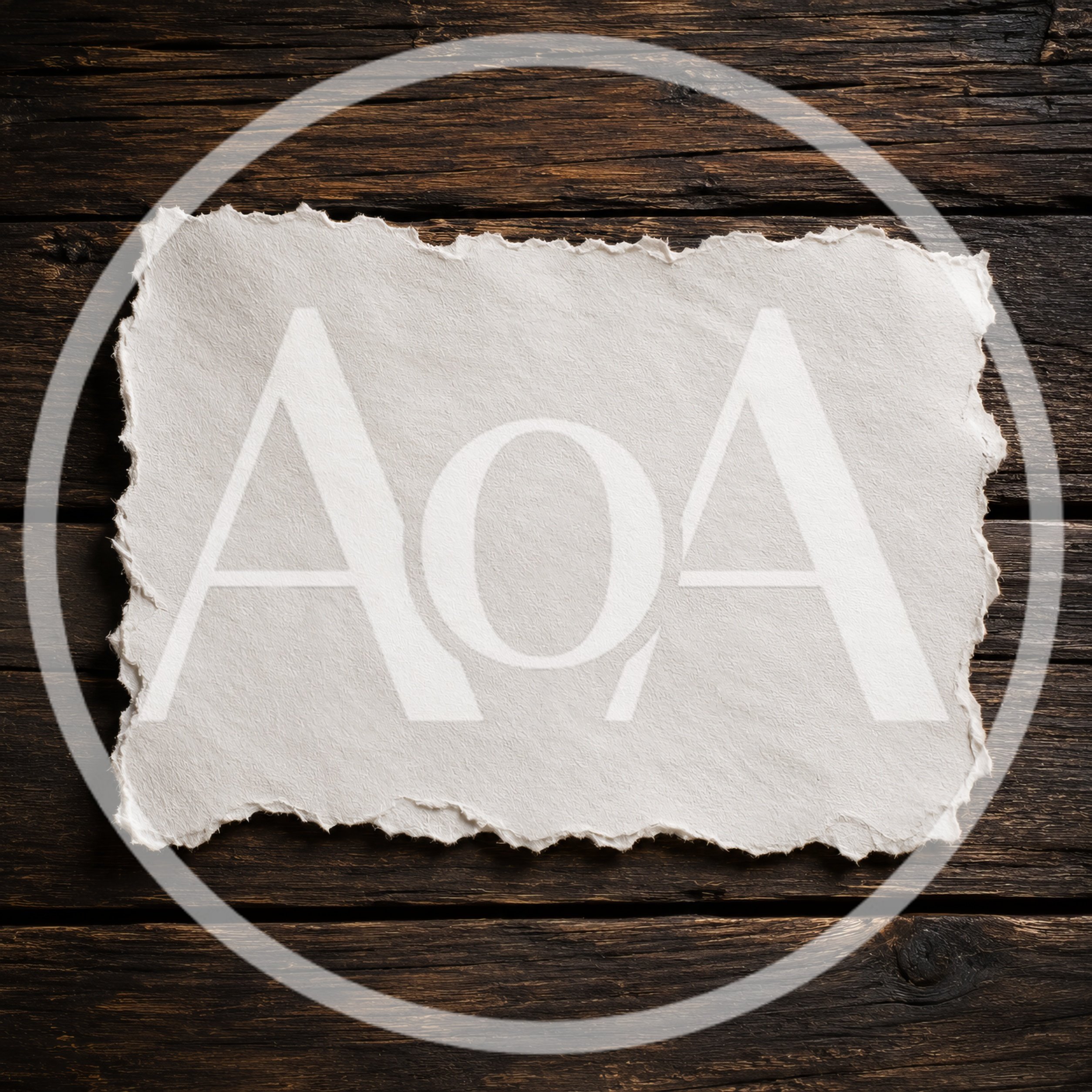 Blank Torn Paper Sheet On Dark Wooden Background