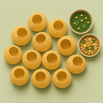 Pani Puri Street Food Set With Bowls