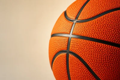 Close Up Of A Textured Orange Basketball