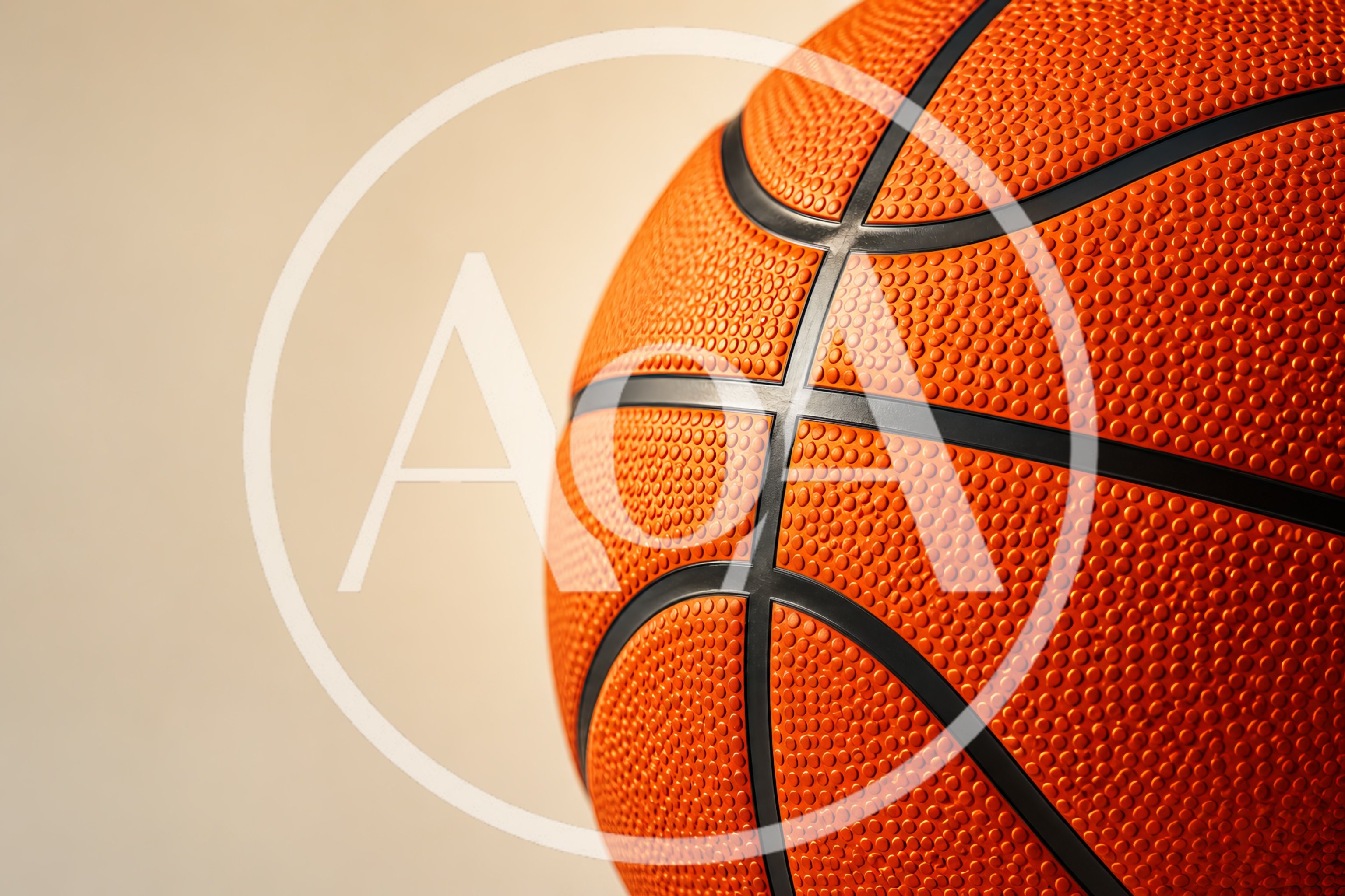 Close Up Of A Textured Orange Basketball