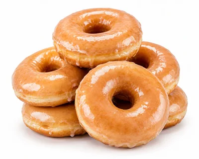 Stack of Fresh Glazed Donuts