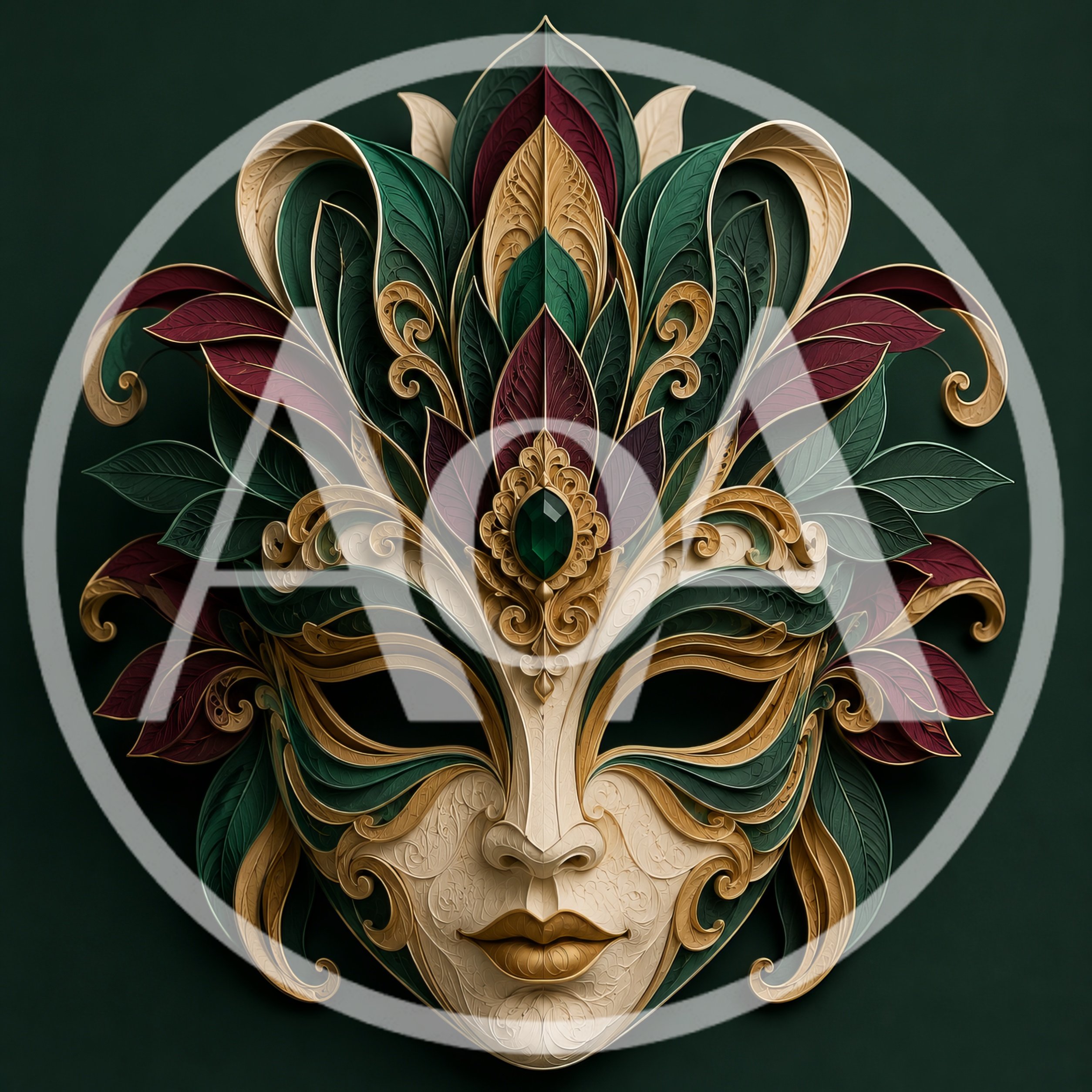 Ornate Venetian Masquerade Mask With Floral Filigree