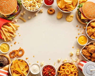 Fast Food Feast Frame with Assorted Snacks