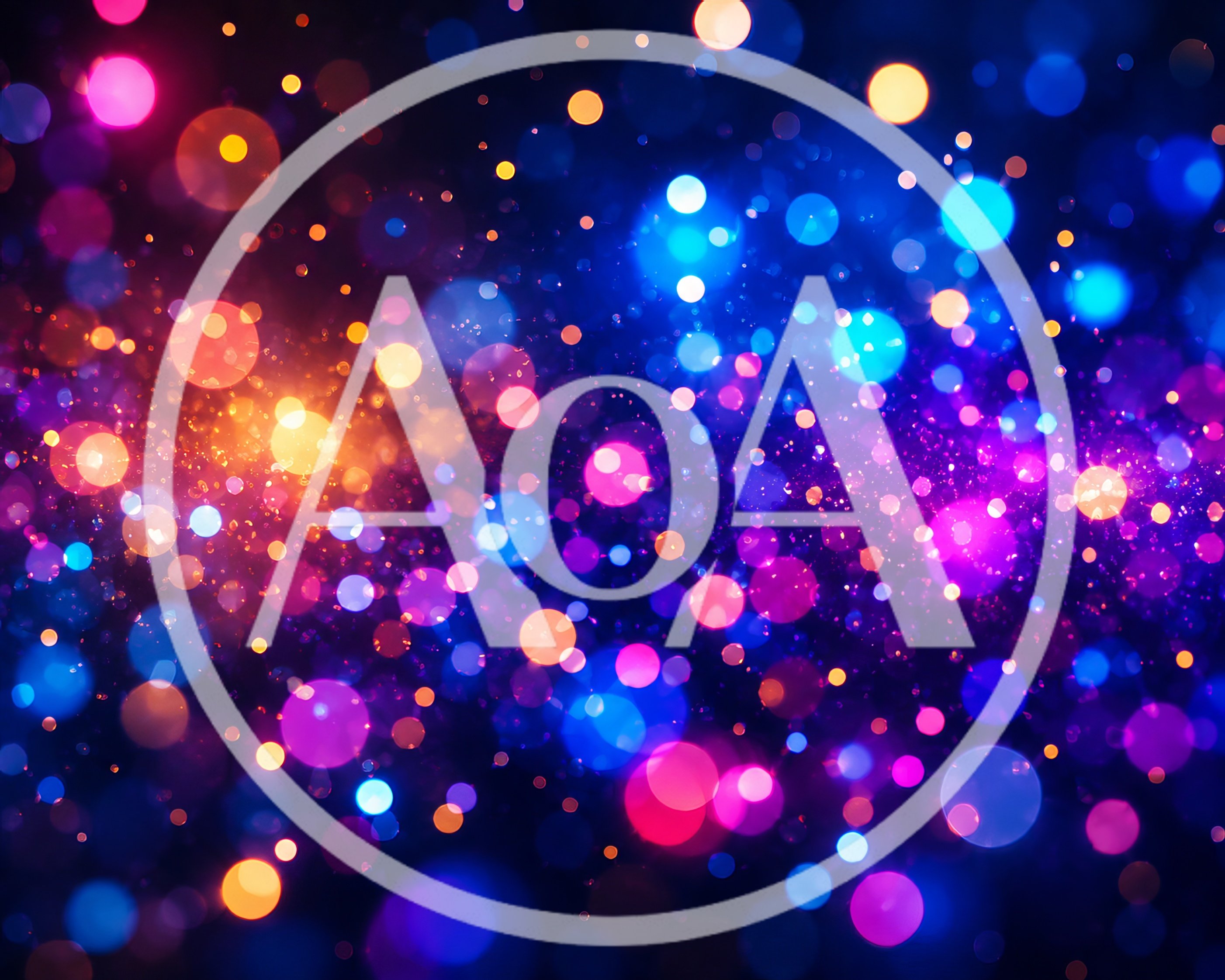 Abstract Background With Glowing Colorful Bokeh Lights