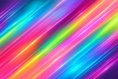 Abstract Rainbow Diagonal Light Streaks Background