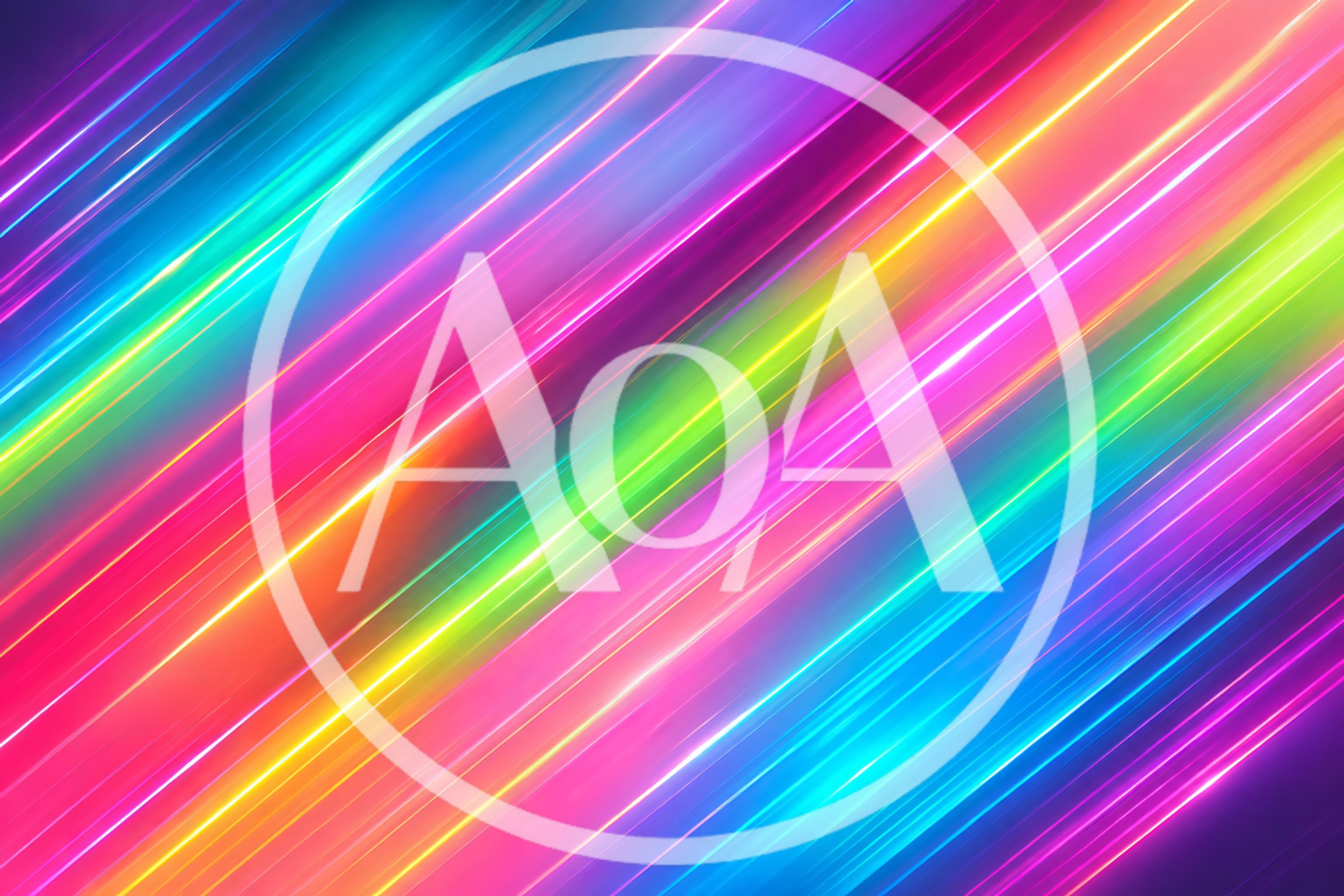Abstract Rainbow Diagonal Light Streaks Background