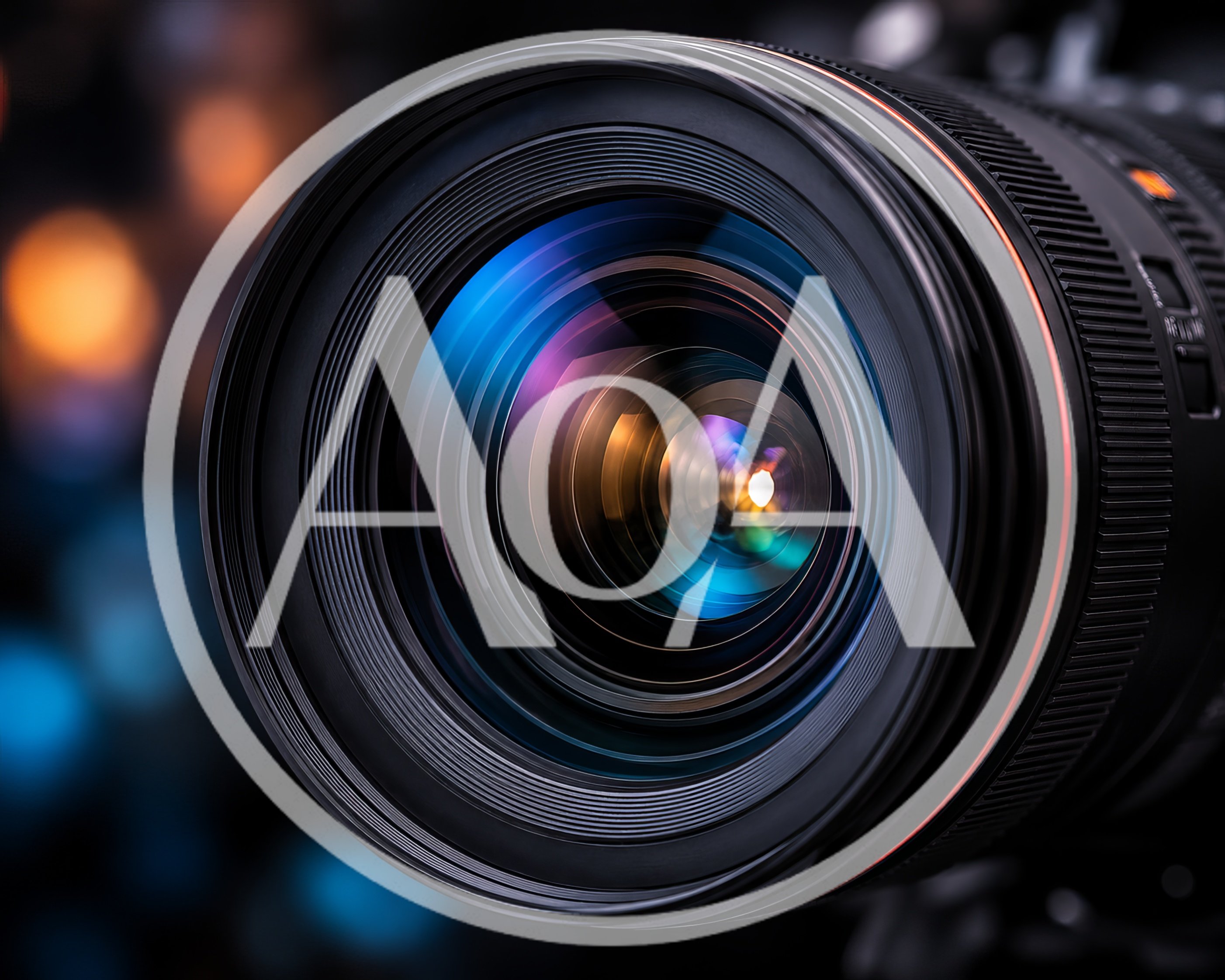 Close Up Of A Professional Camera Lens
