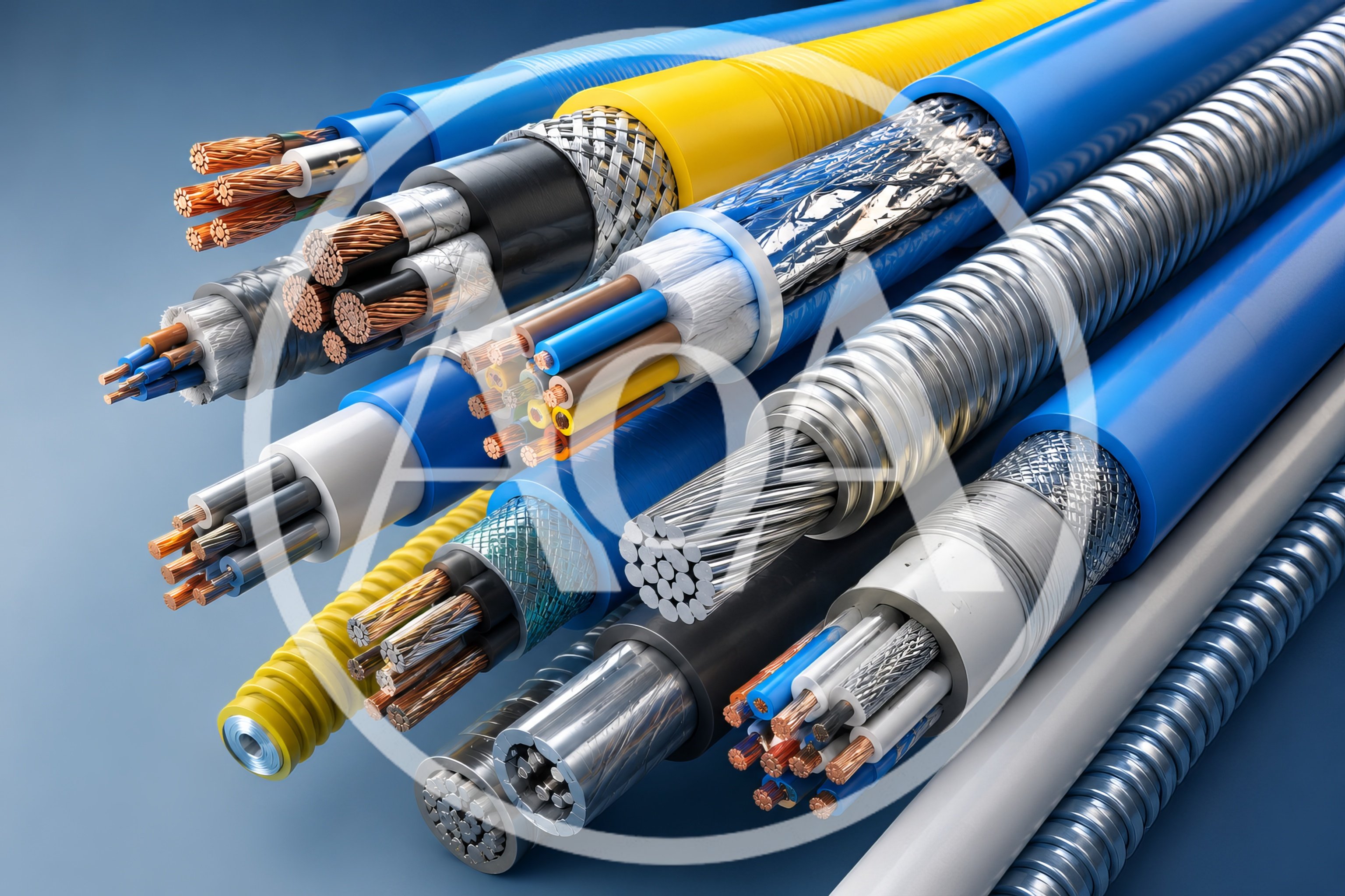 Assorted Industrial Electrical Cables and Wiring