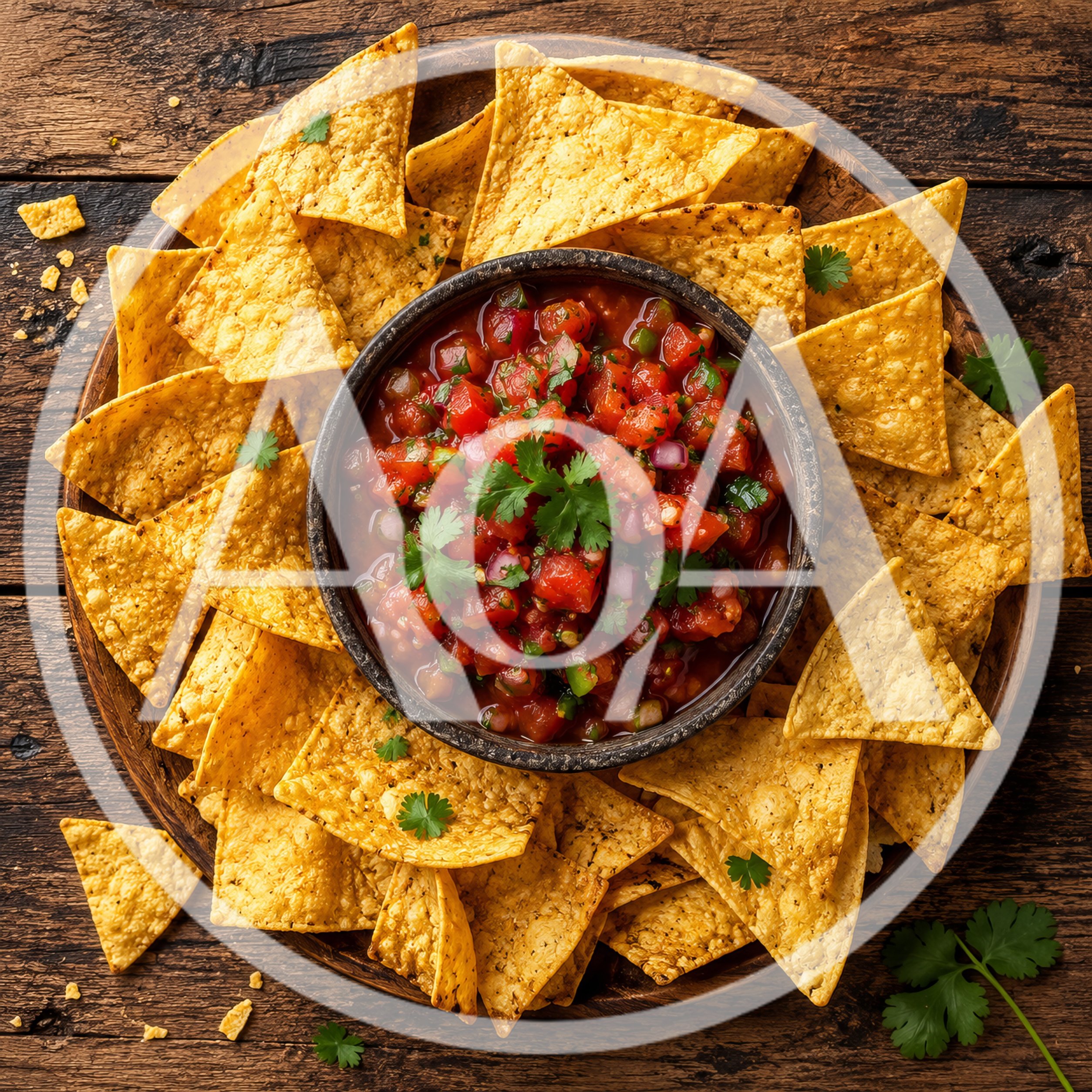 Bowl Of Fresh Salsa With Tortilla Chips