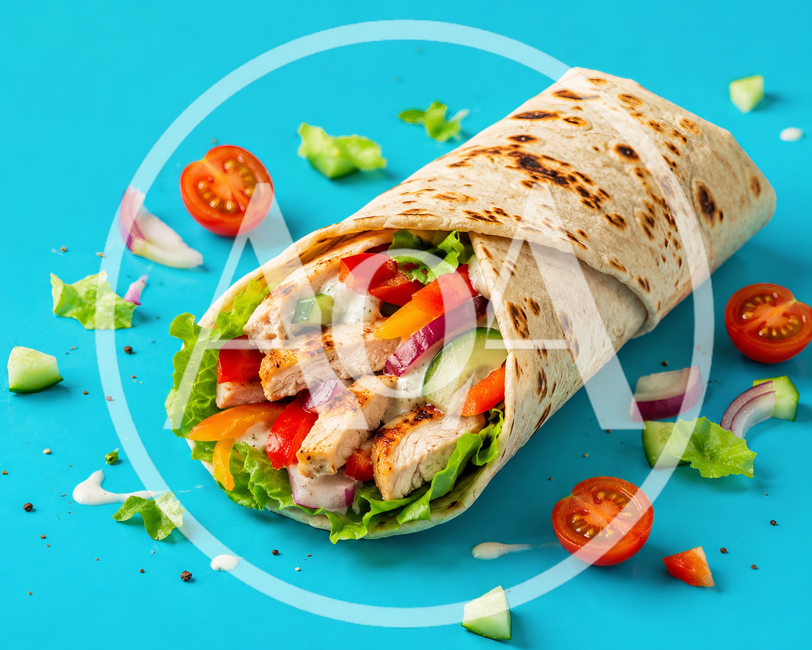 Grilled Chicken Wrap With Fresh Vegetables