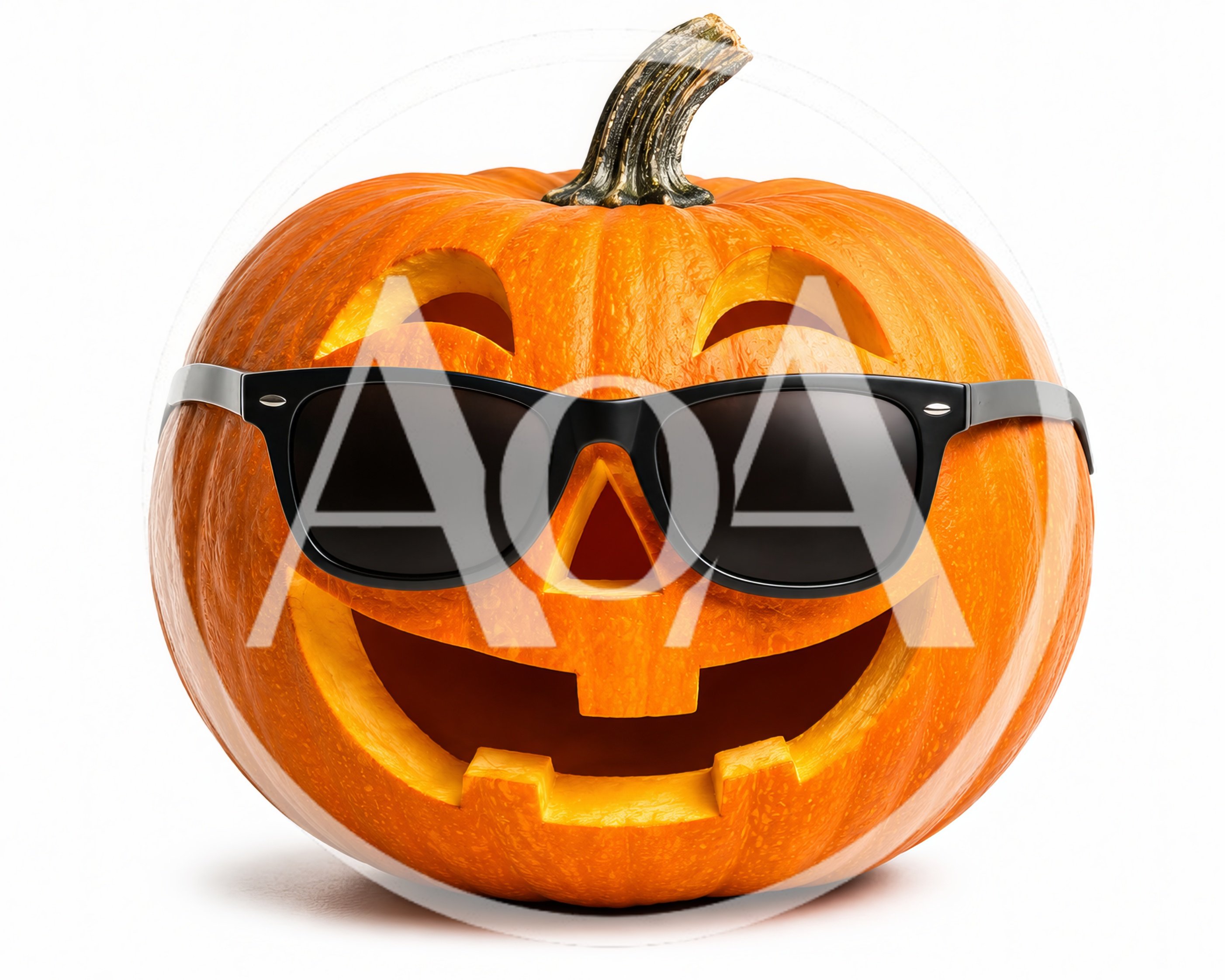 Jack O Lantern Pumpkin Wearing Black Sunglasses