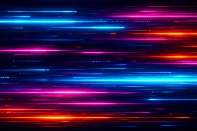 Abstract Neon Light Streaks Motion Background