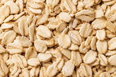 Macro Close Up Of Raw Rolled Oats