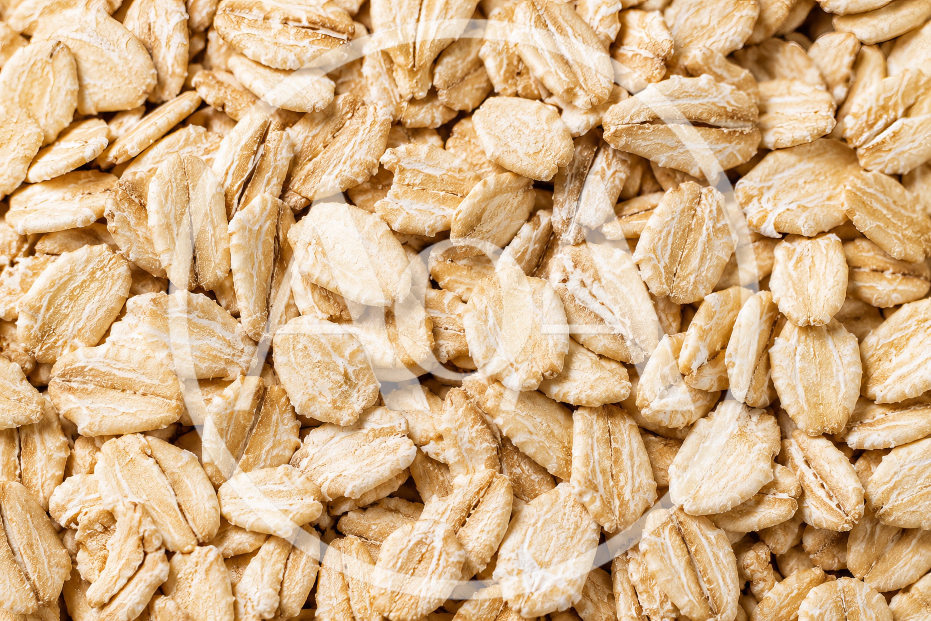 Macro Close Up Of Raw Rolled Oats