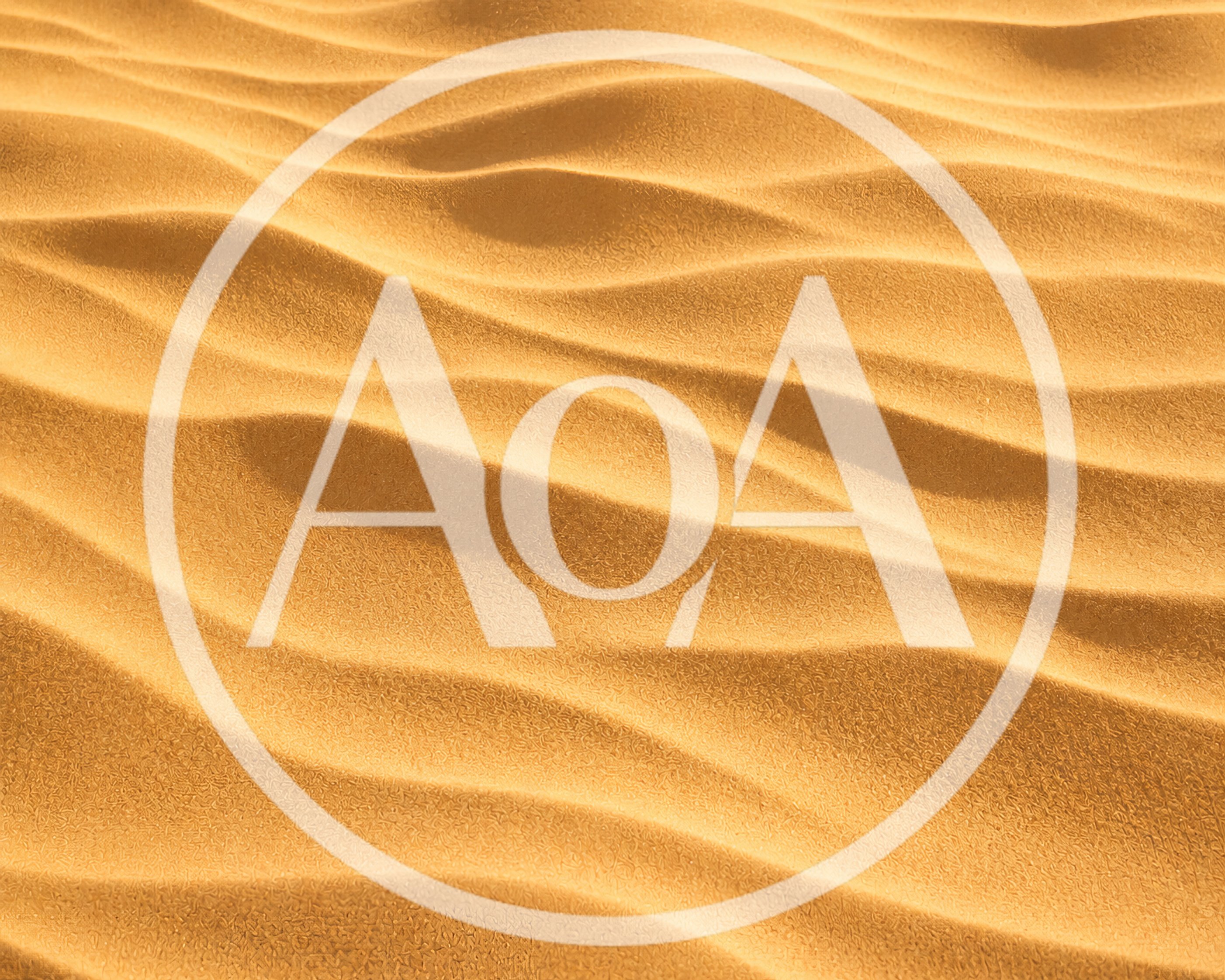 Golden Sand Dunes With Rippled Texture