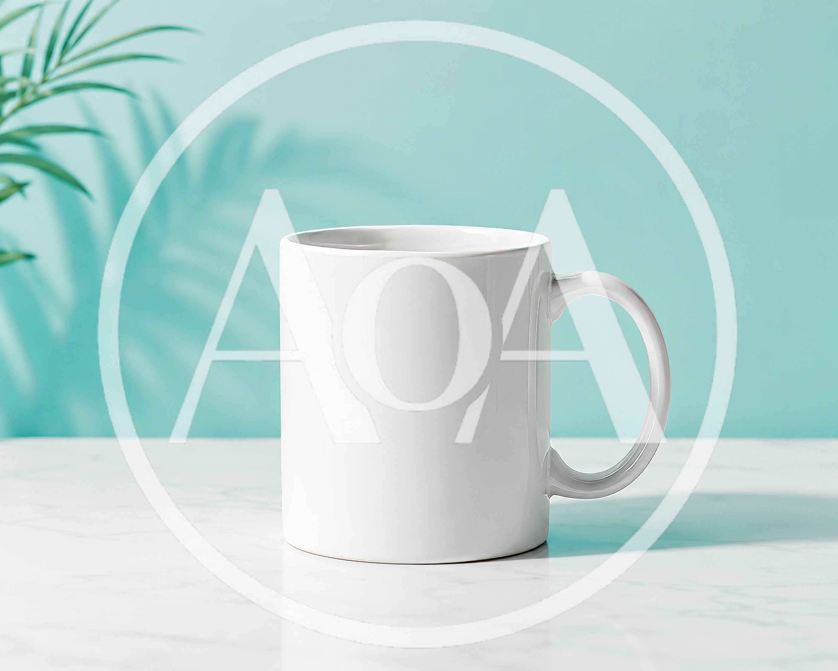 White Ceramic Coffee Mug on Marble Surface