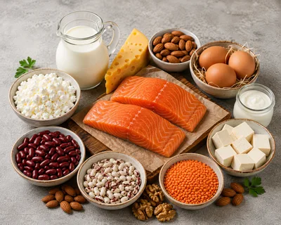 Assortment of High Protein Food Sources