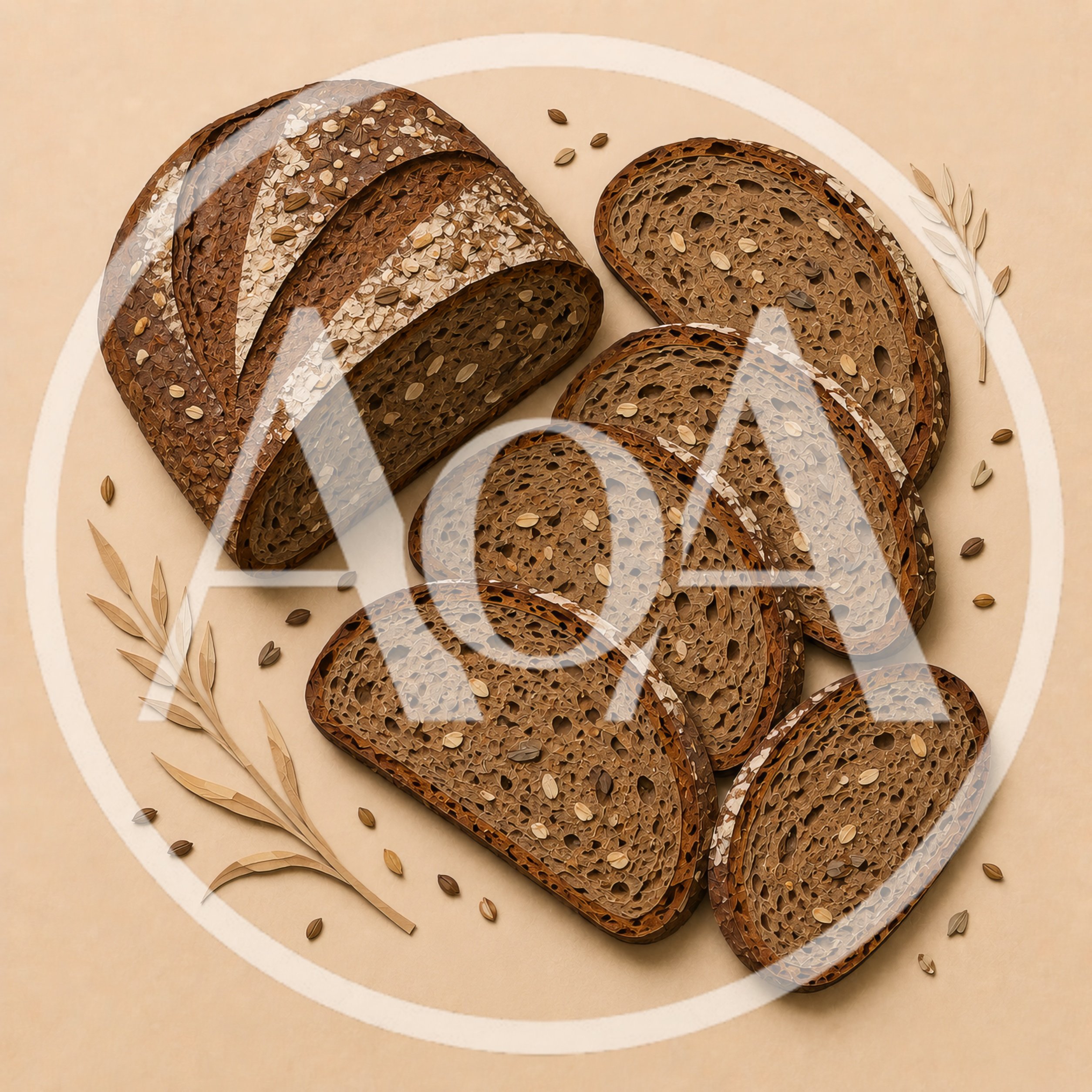 Sliced Whole Grain Rye Bread Loaf