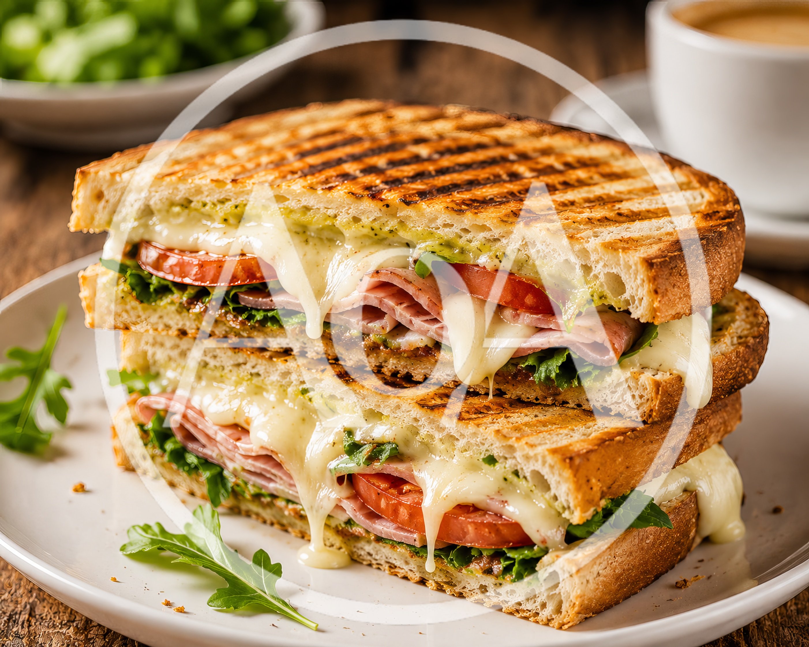 Grilled Ham and Cheese Panini Sandwich