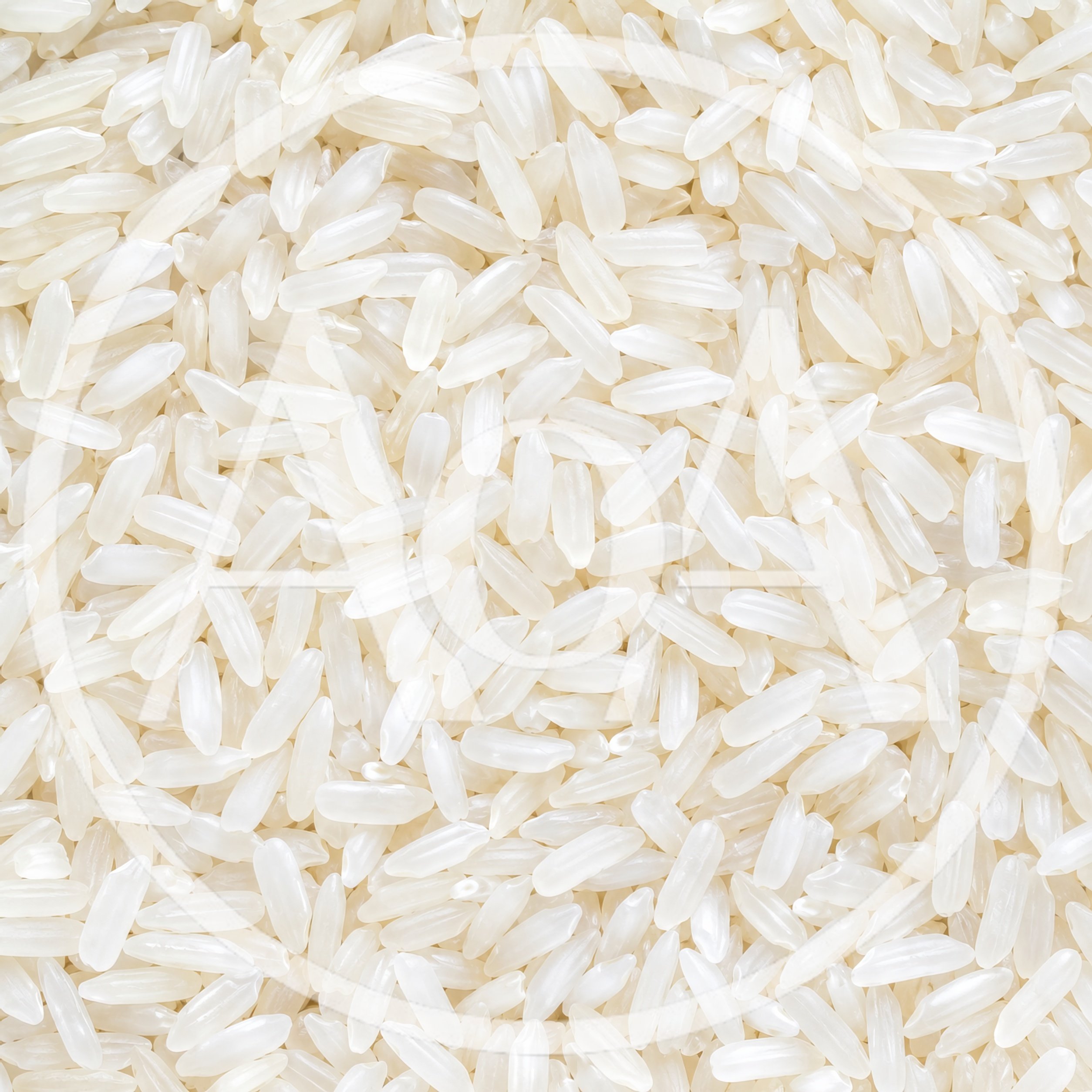 Top View Of Raw White Rice Grains
