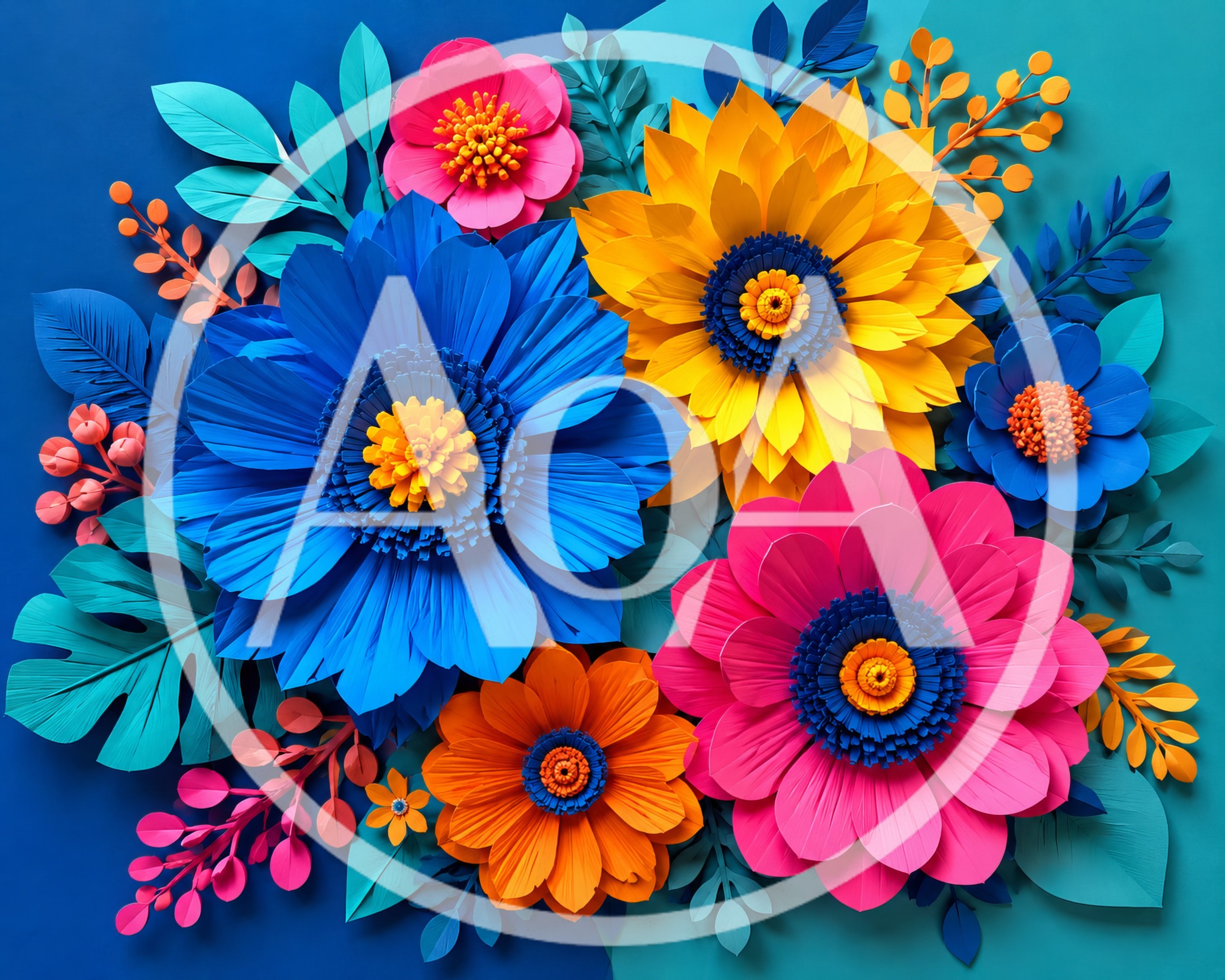 Paper Craft Floral Arrangement With Vibrant Colors
