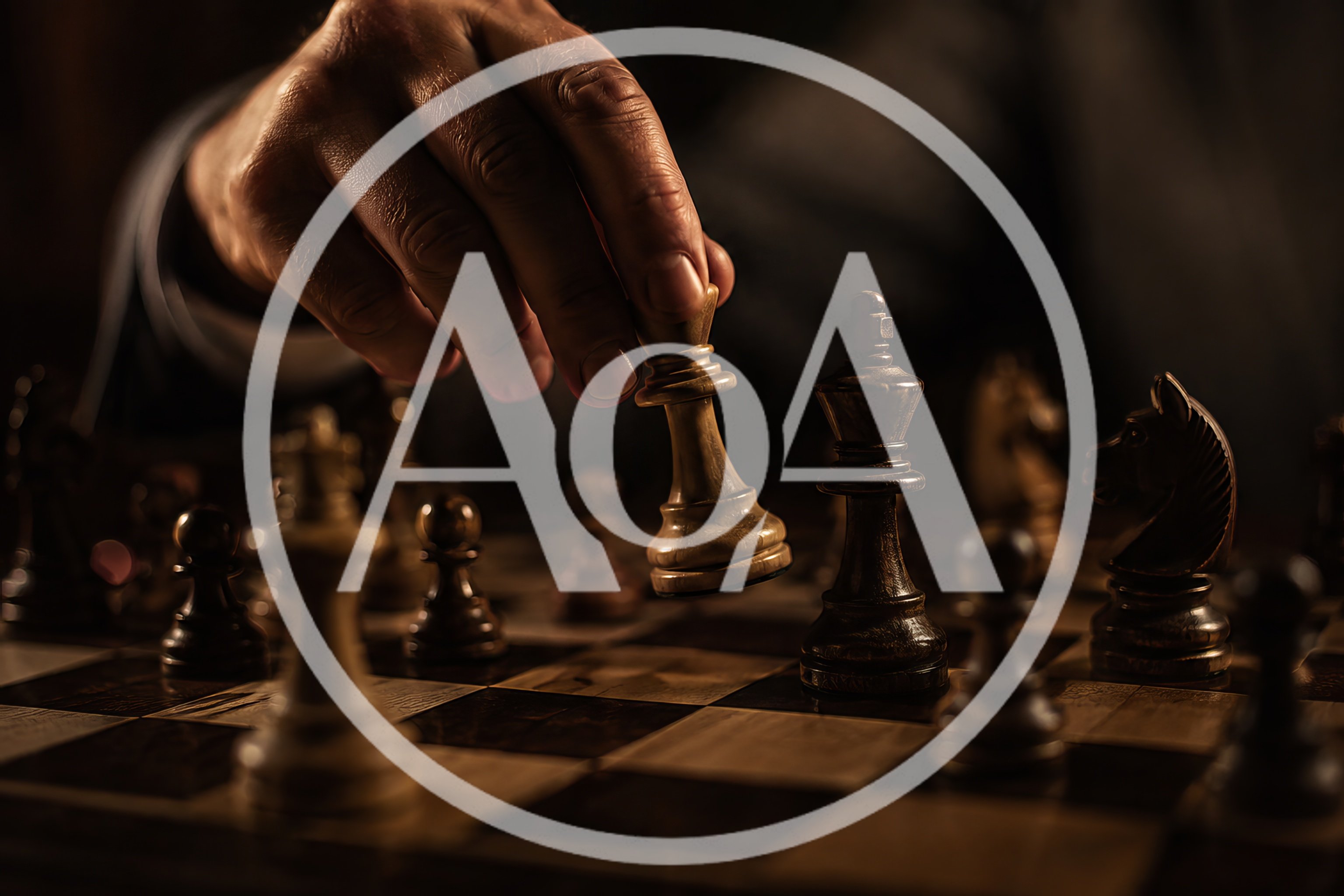 Hand Moving A Chess Piece On A Dark Board