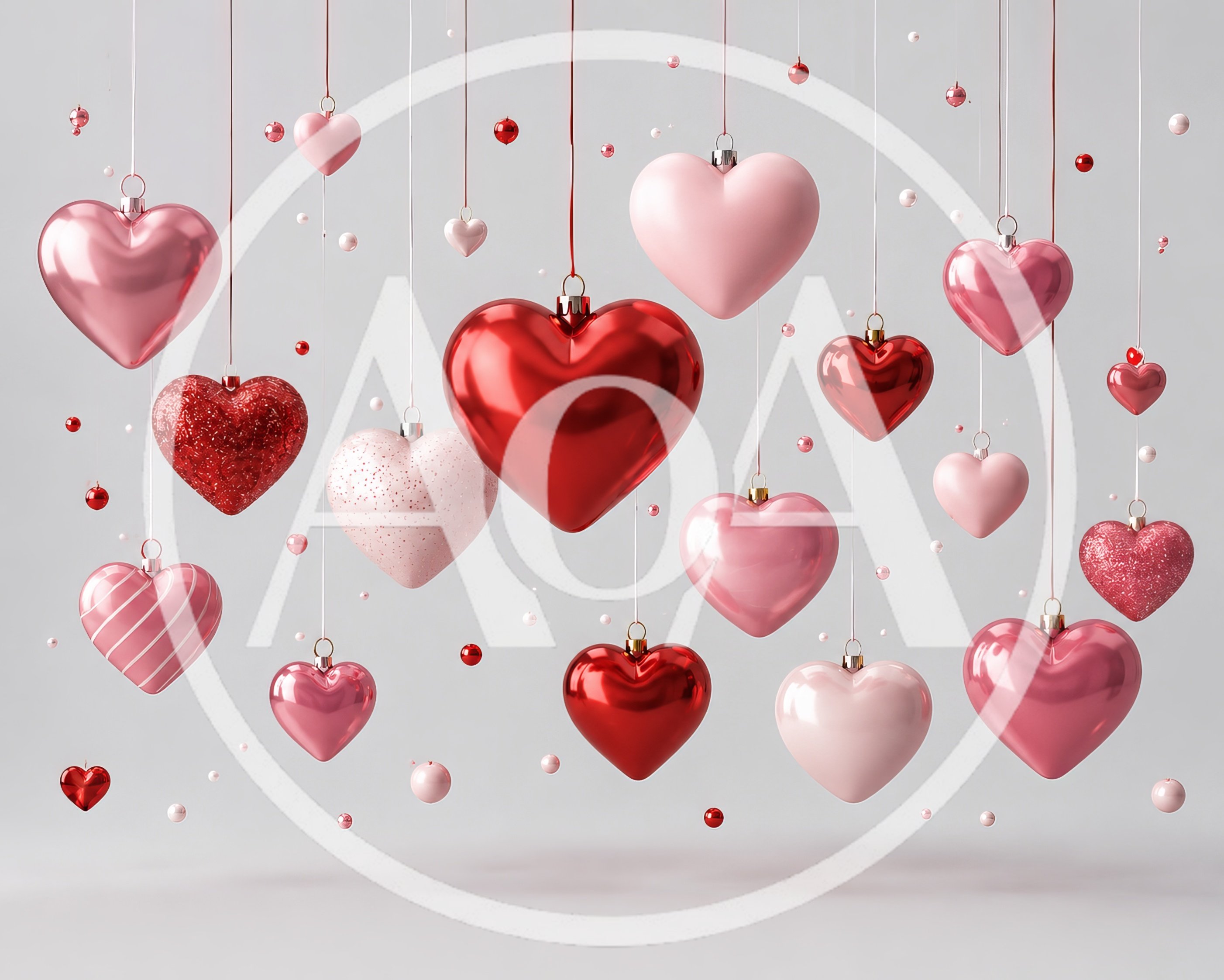 Hanging Decorative Heart Ornaments for Valentines Day